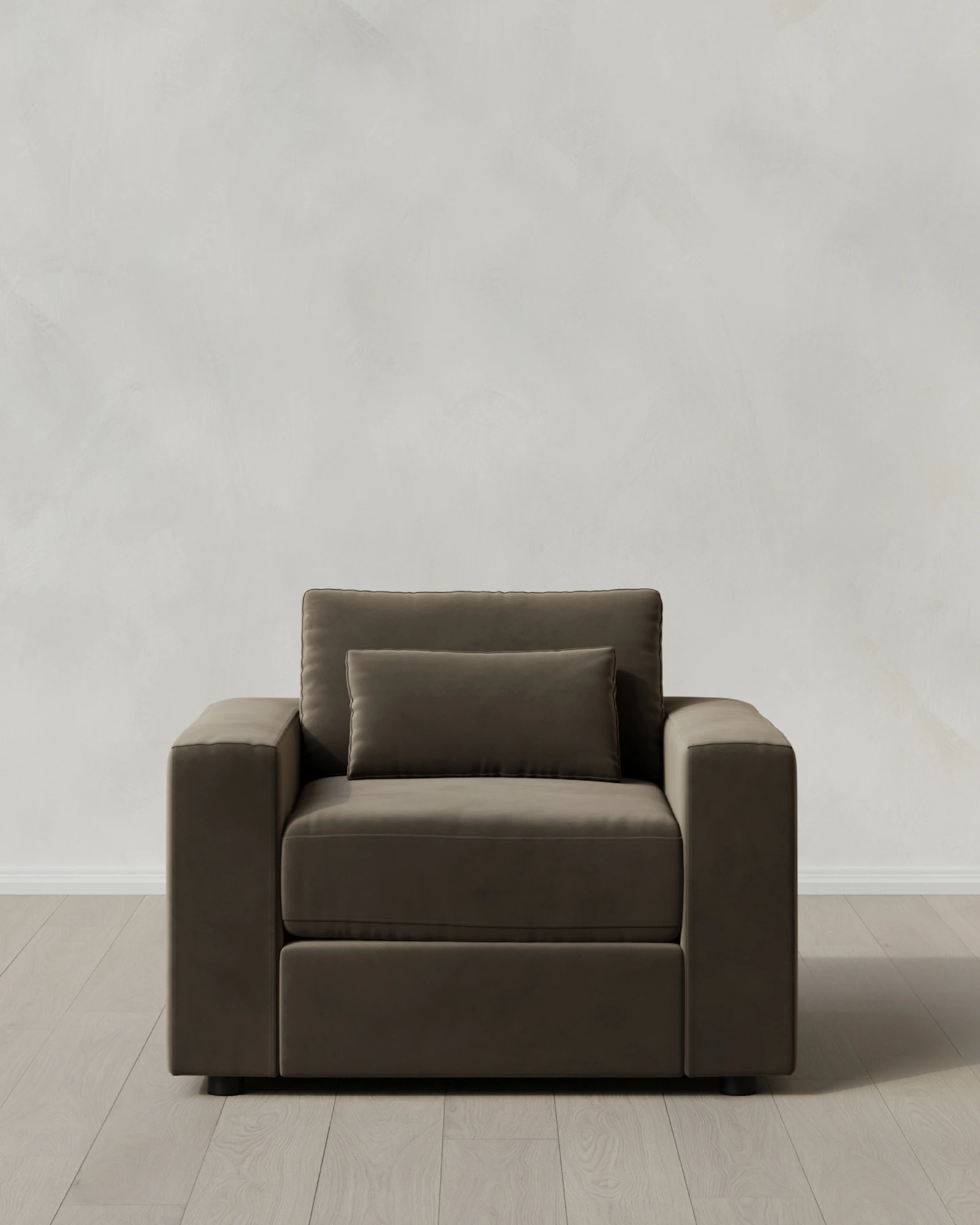 Square Arm Deep Seat Chair and a Half in Performance Velvet