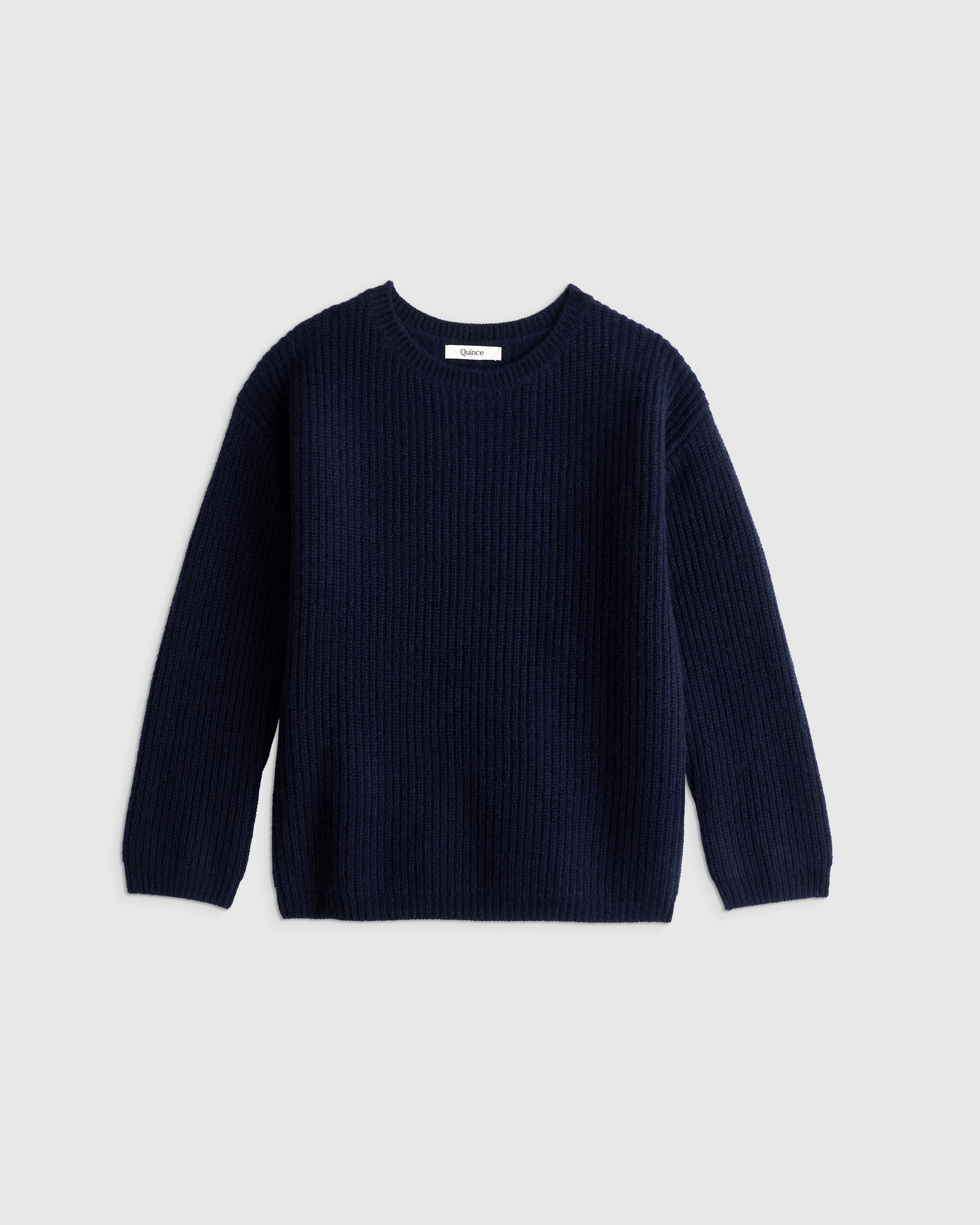 True Navy Washable Cashmere Fisherman Tunic Sweater