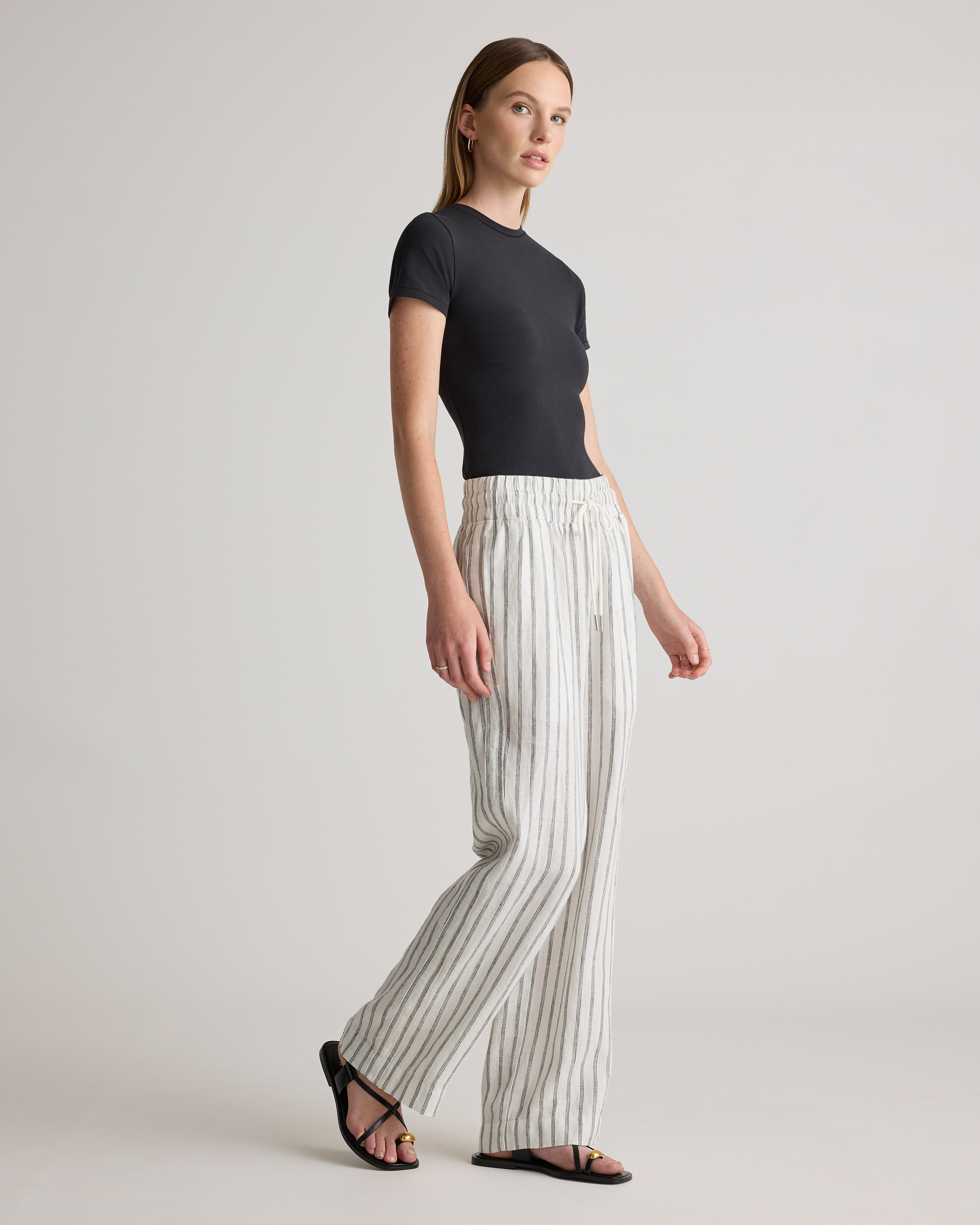 Stretch Cotton Jersey Fitted T-Shirt