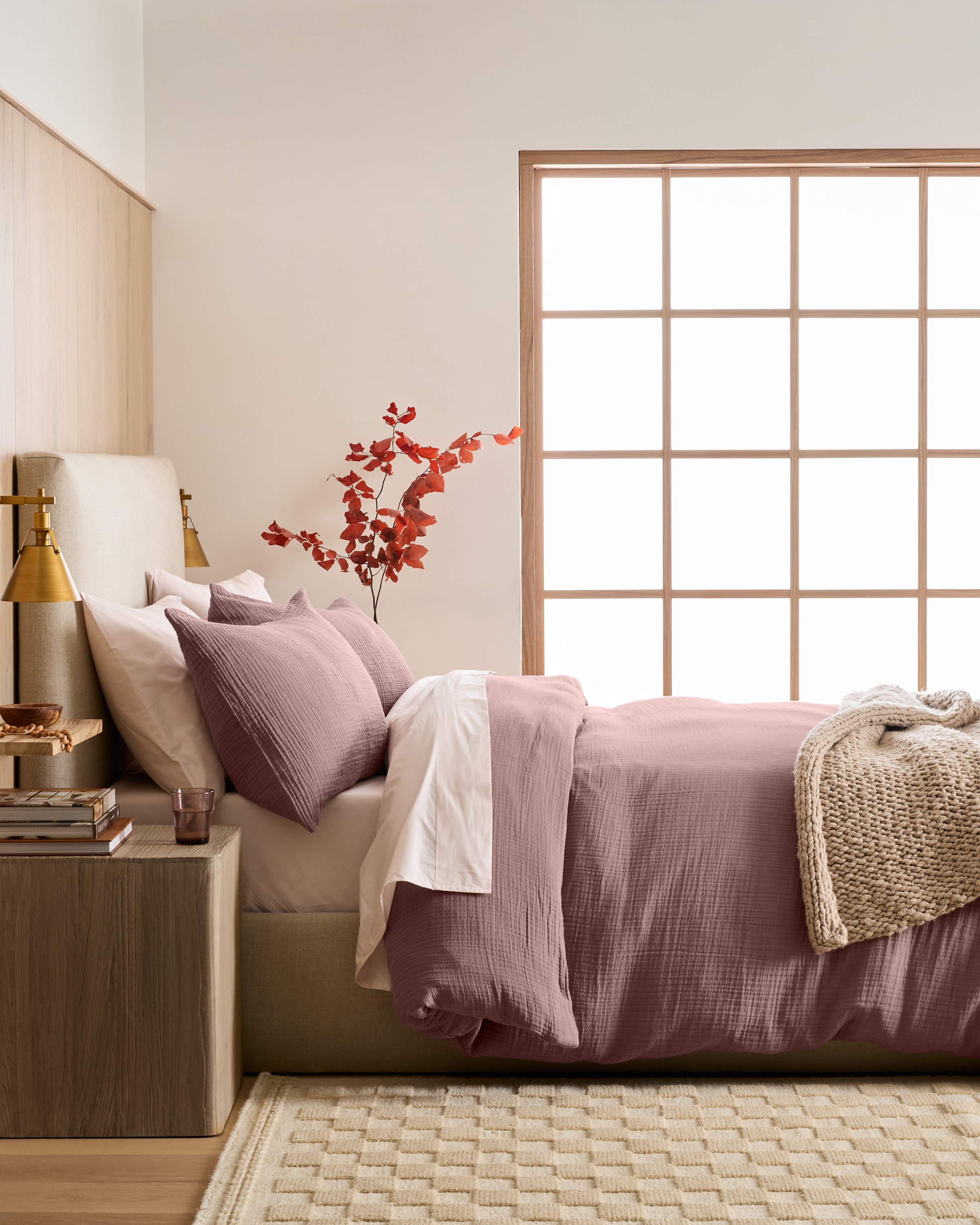 Fig Organic Airy Gauze Duvet Cover