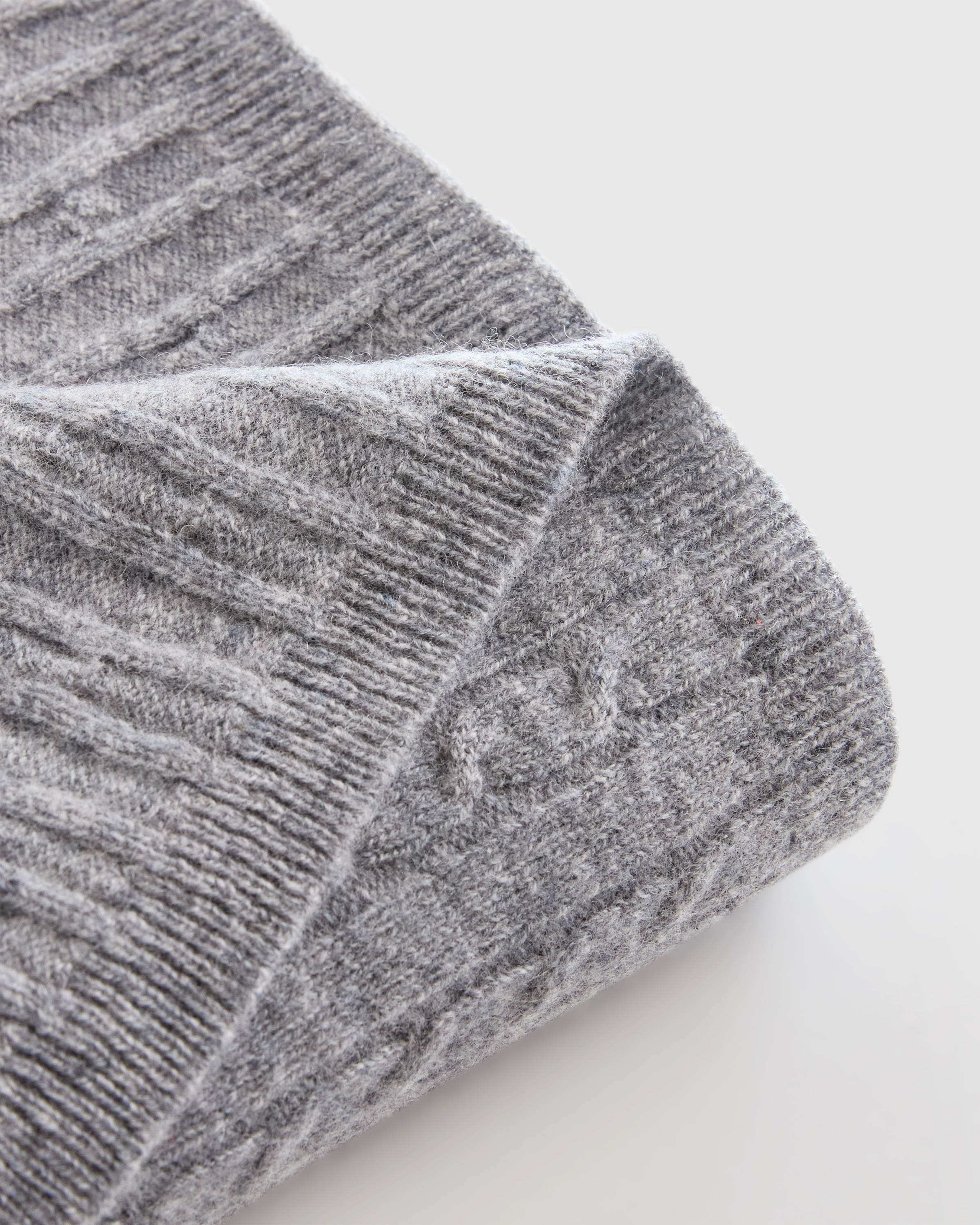 Luxe Cable Knit Cashmere Baby Blanket in Heather Grey Luxe Cable Knit Cashmere Baby Blanket in Heather Grey