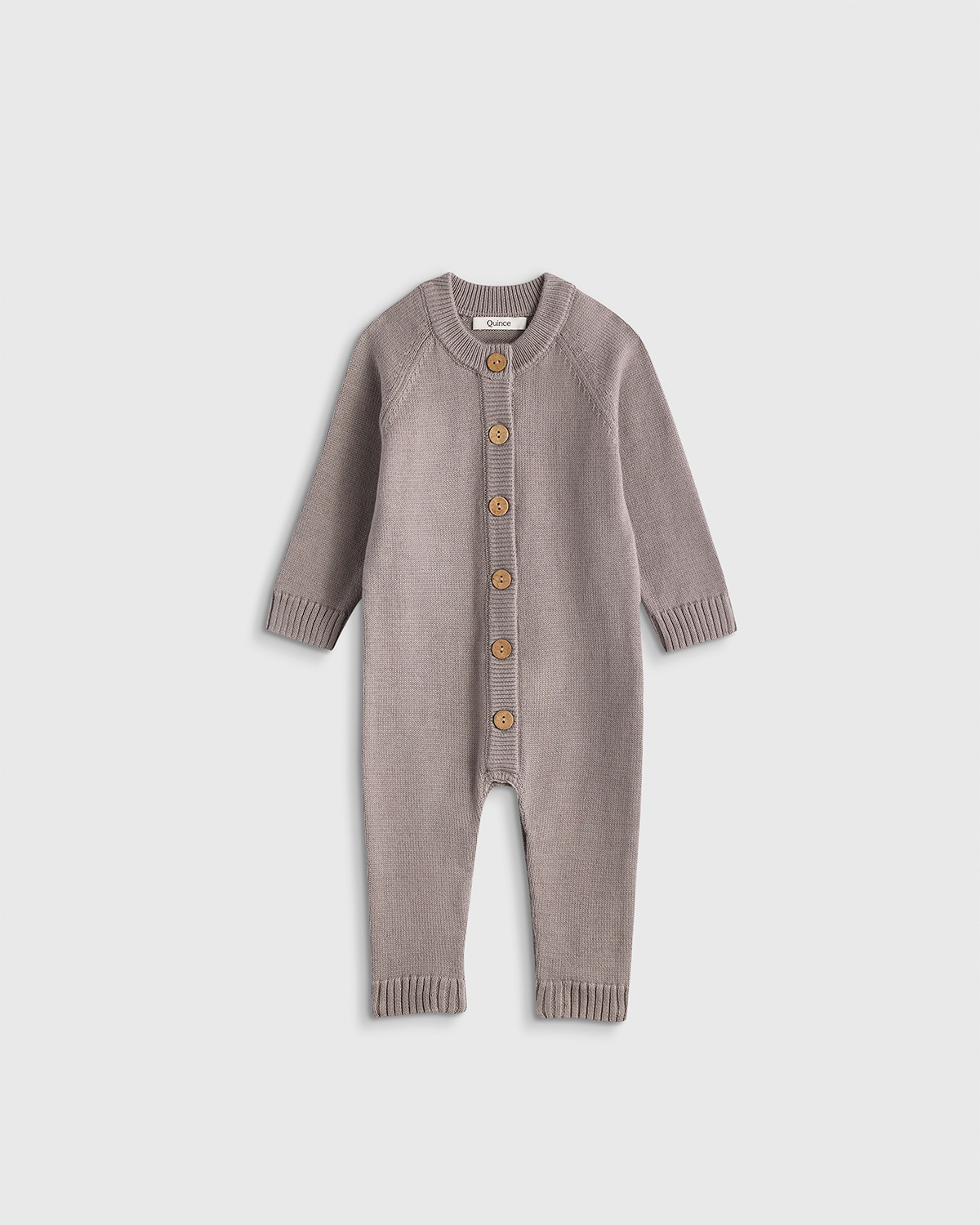 Grey 100% Organic Cotton Sweater Romper