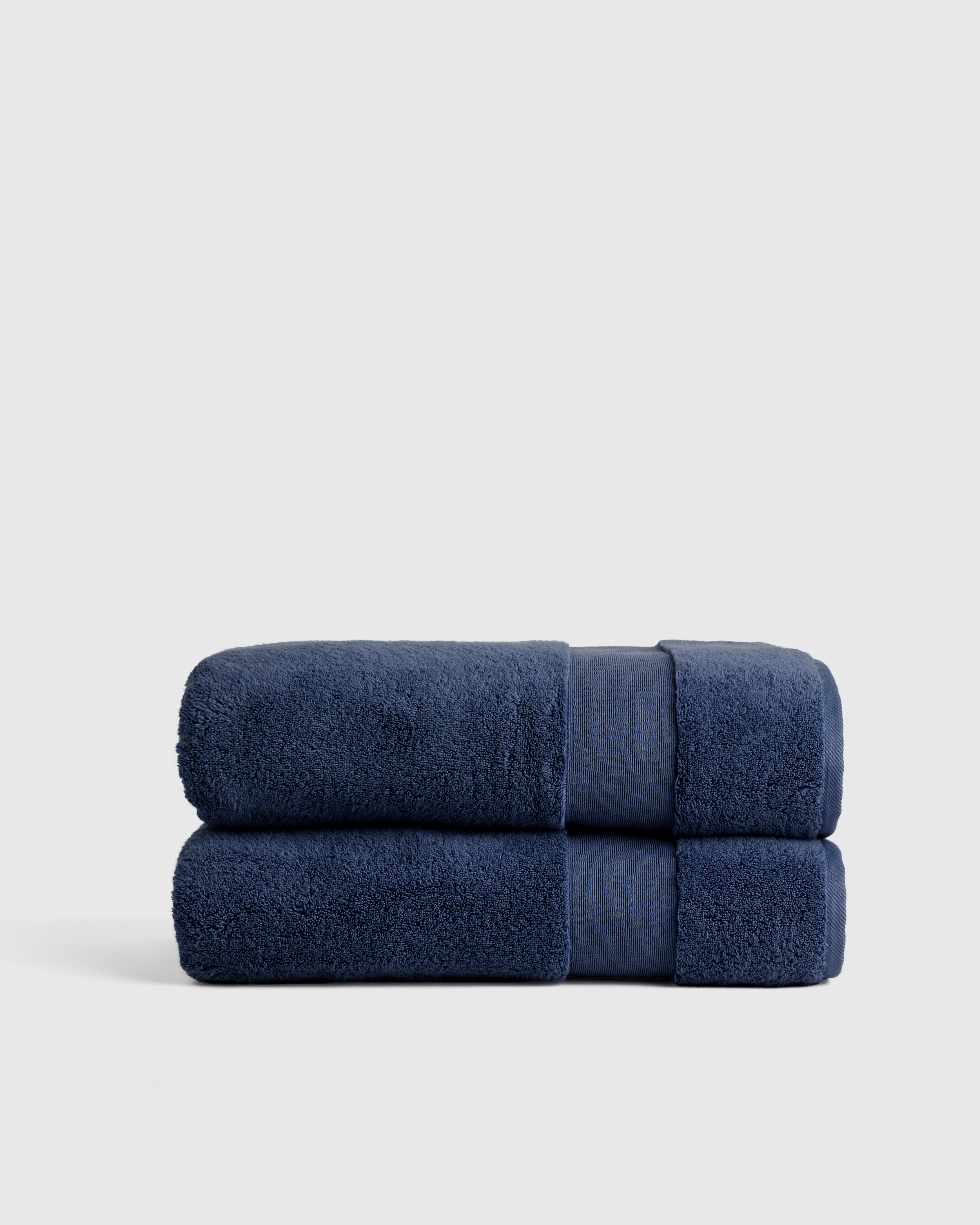 Navy Turkish Classic Bath Sheet (Set of 2)