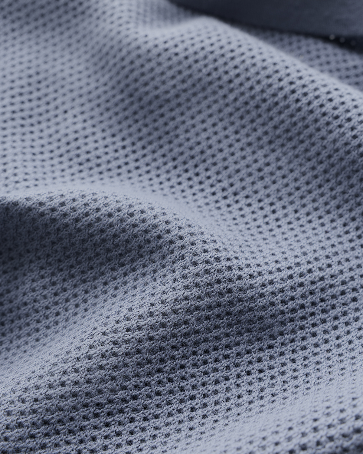100% Organic Cotton Mesh-Stitch Sweater Polo