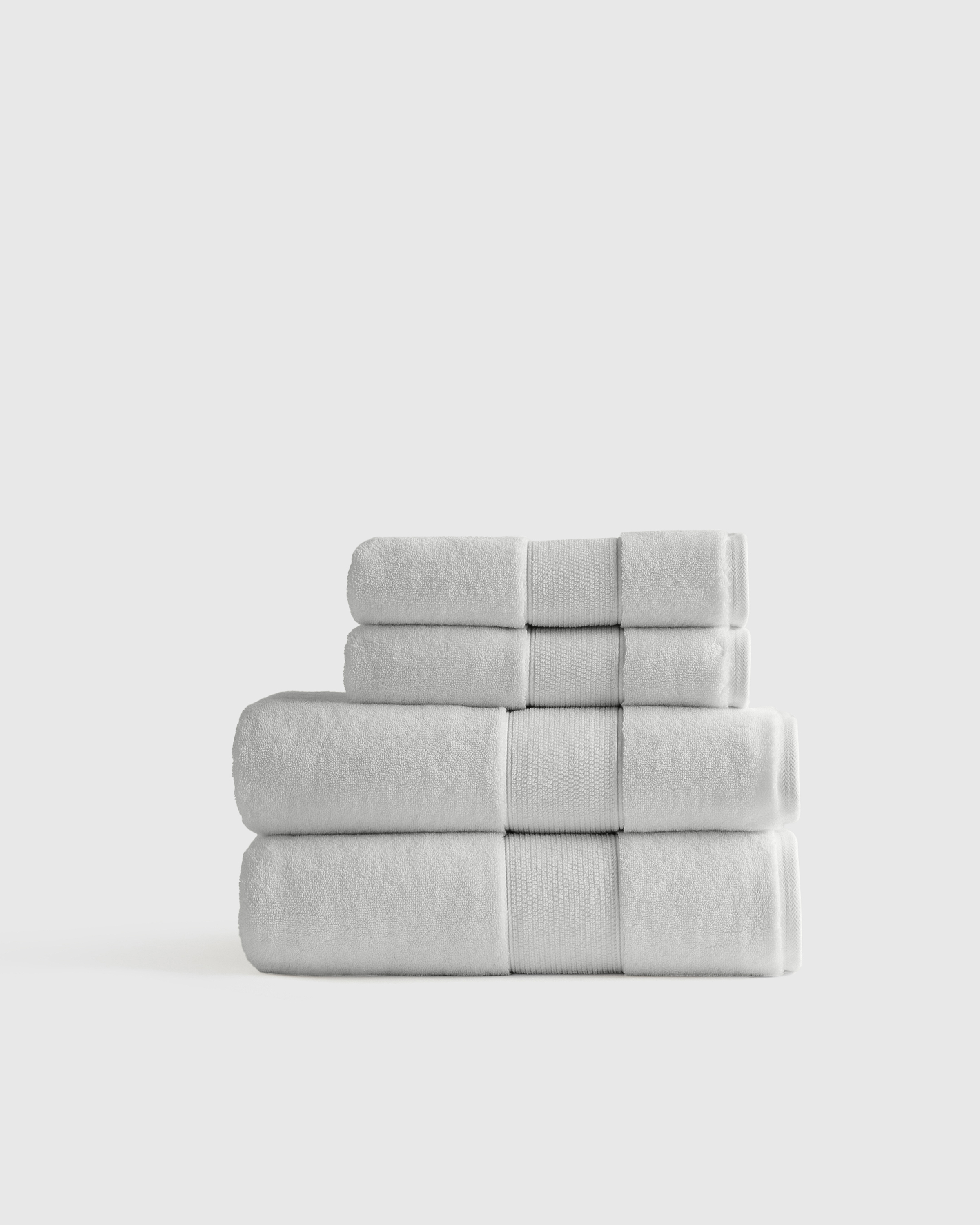 Light Grey Classic Organic Turkish Cotton Bath Bundle (4 pieces)