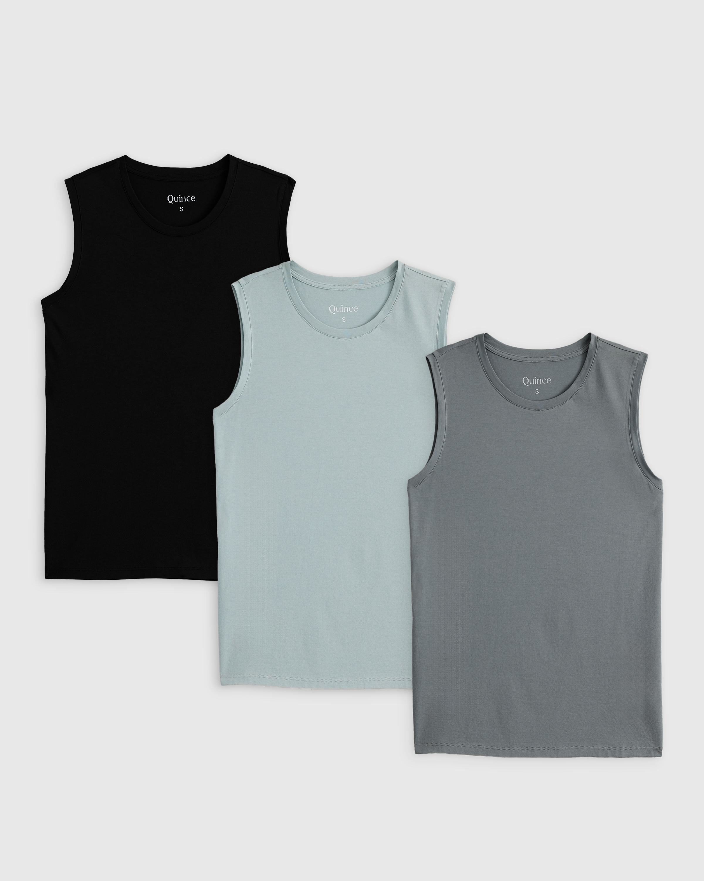Black Cotton Modal Muscle Tank 3 Pack Bundle
