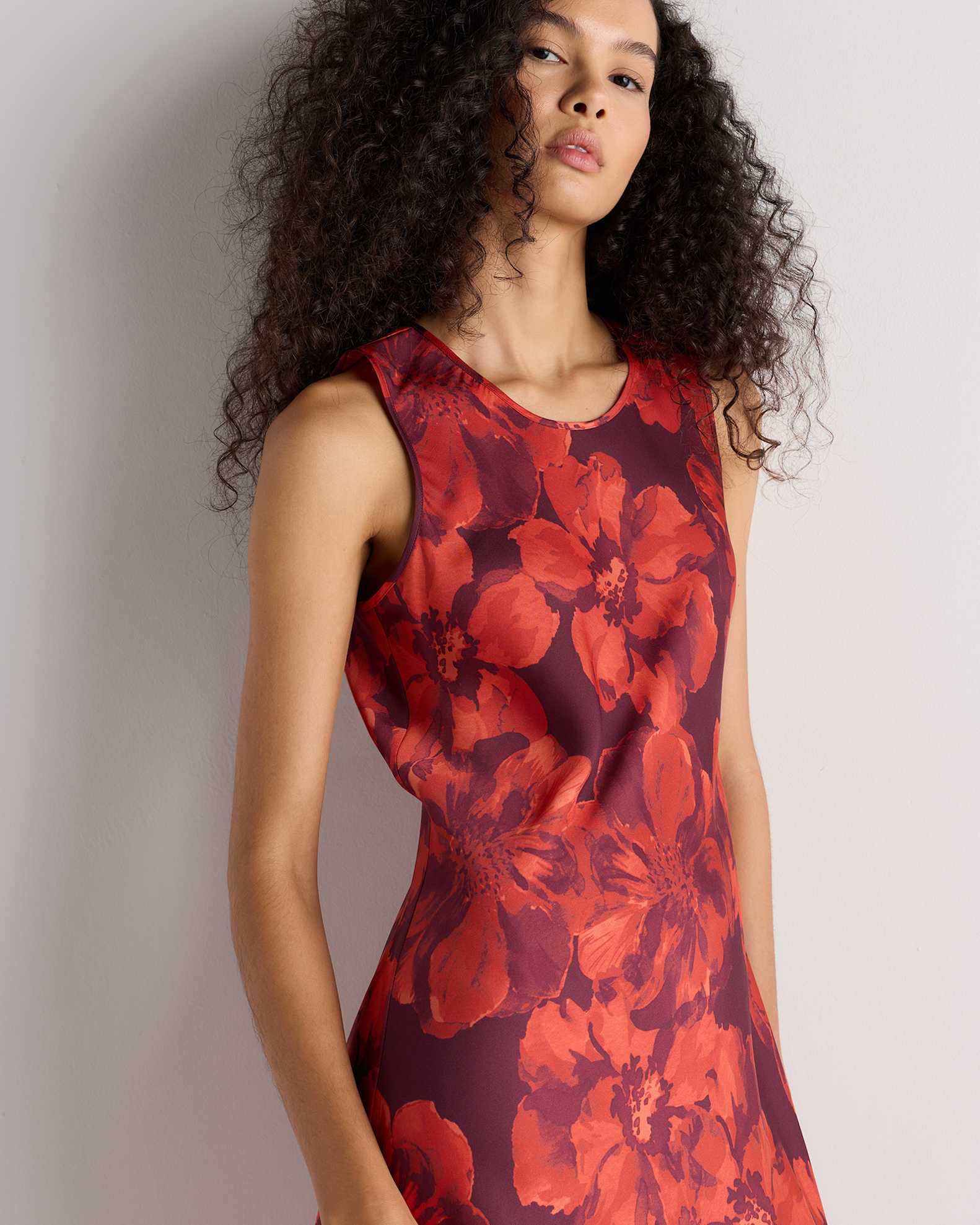 quince washable stretch silk tank midi dress Quince Women's Washable Stretch Silk Tank Top Midi Dress In Copper Brown