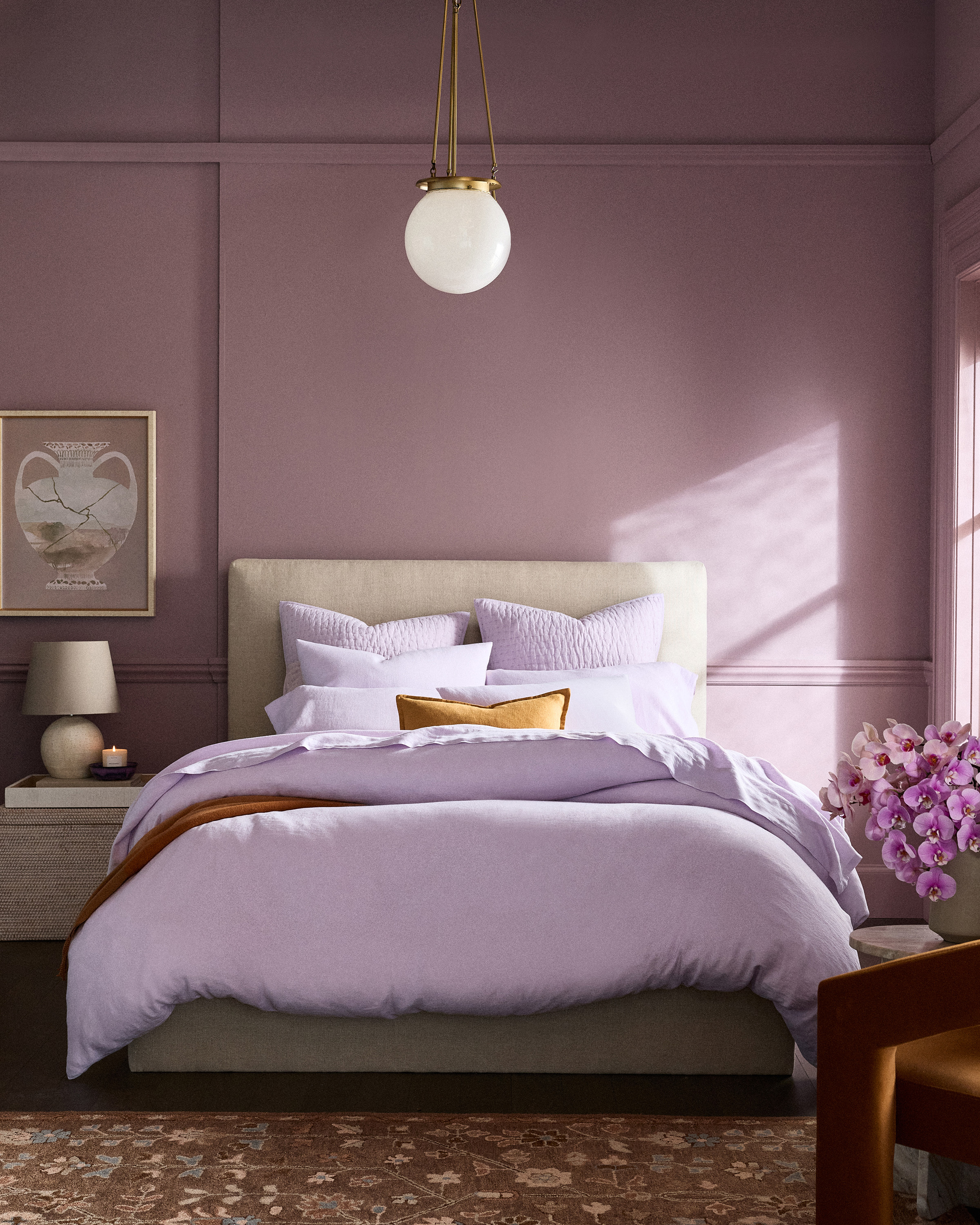 Orchid European Linen Duvet Cover Set