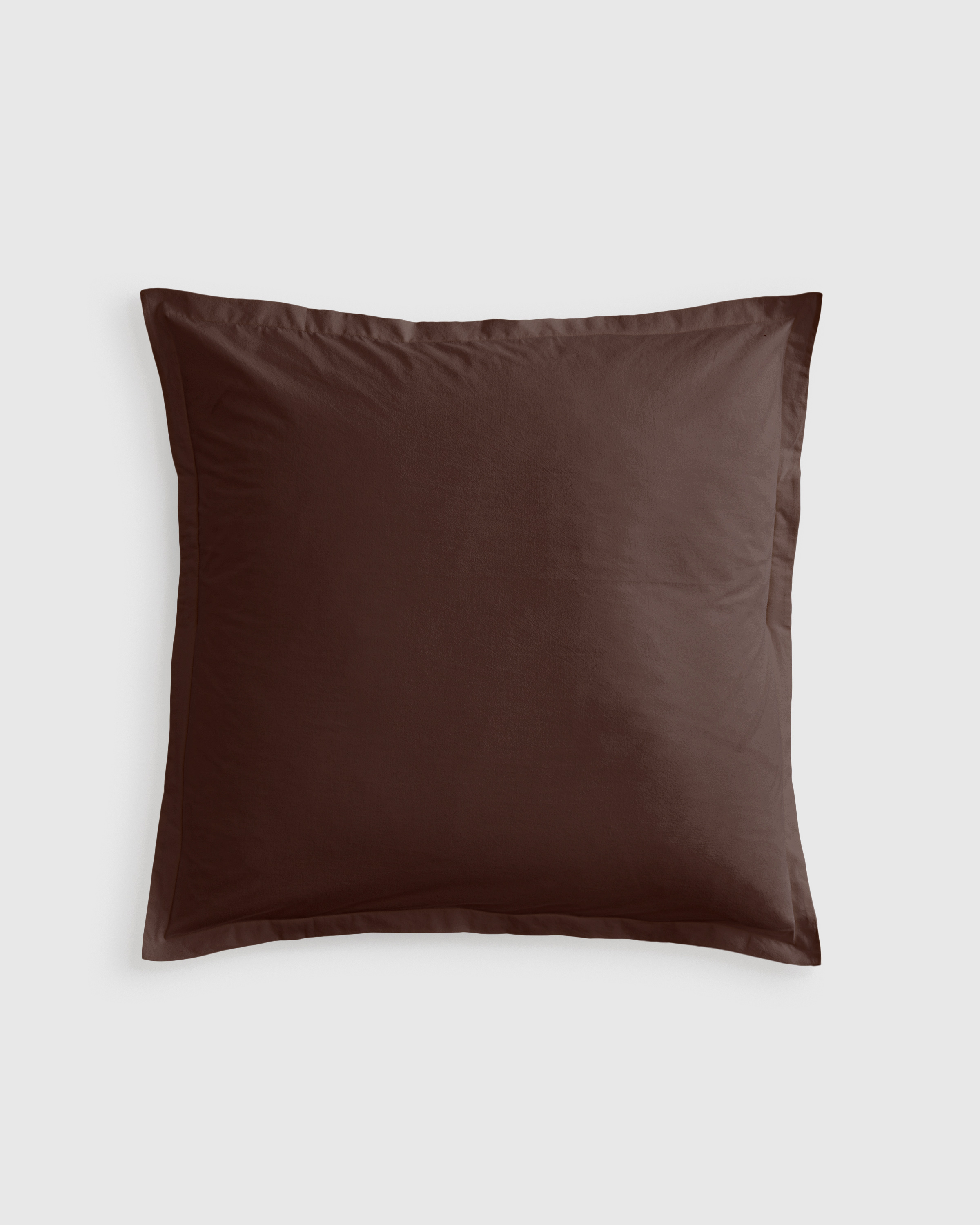 Espresso Organic Brushed Cotton Euro Sham