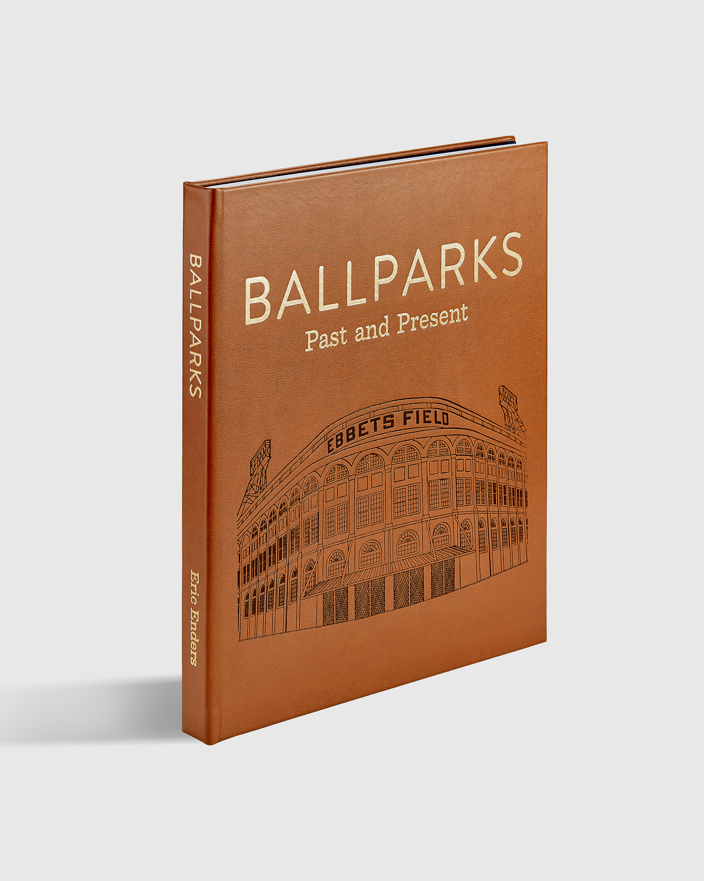 Ballparks Past and Present Leather Bound Book
