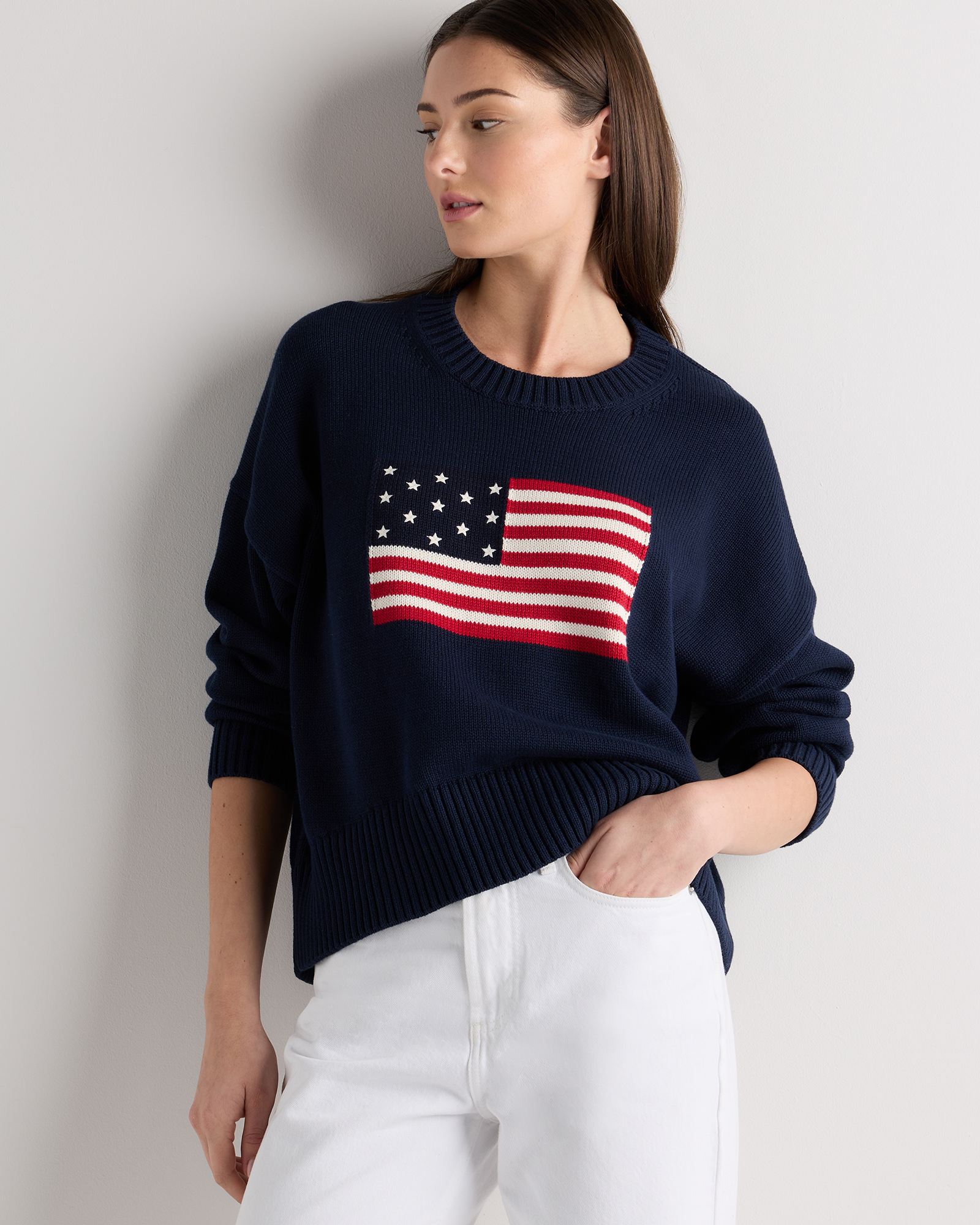 Navy Flag 100% Organic Cotton Flag Sweater