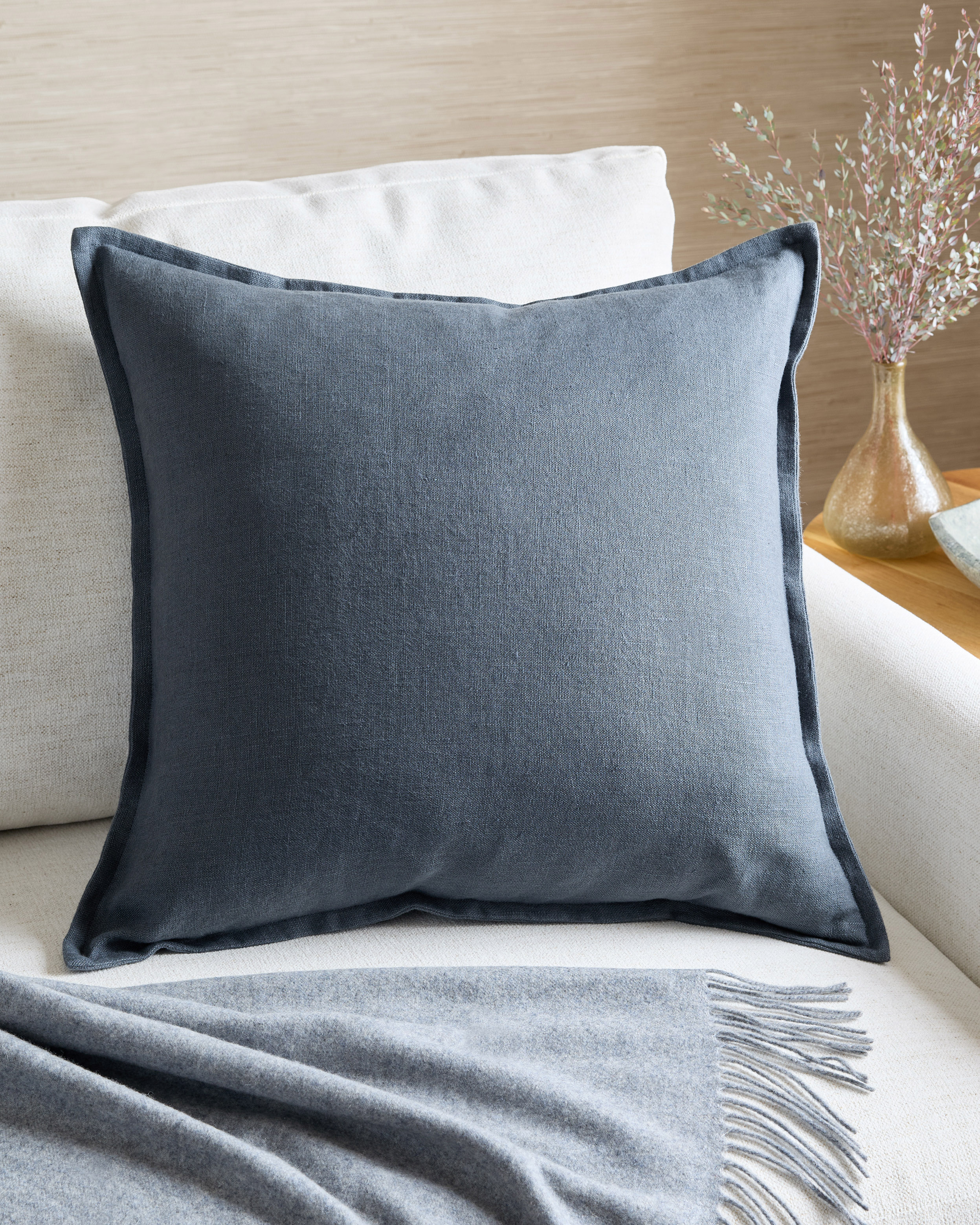 Nightfall European Linen Flange Edge Pillow Cover