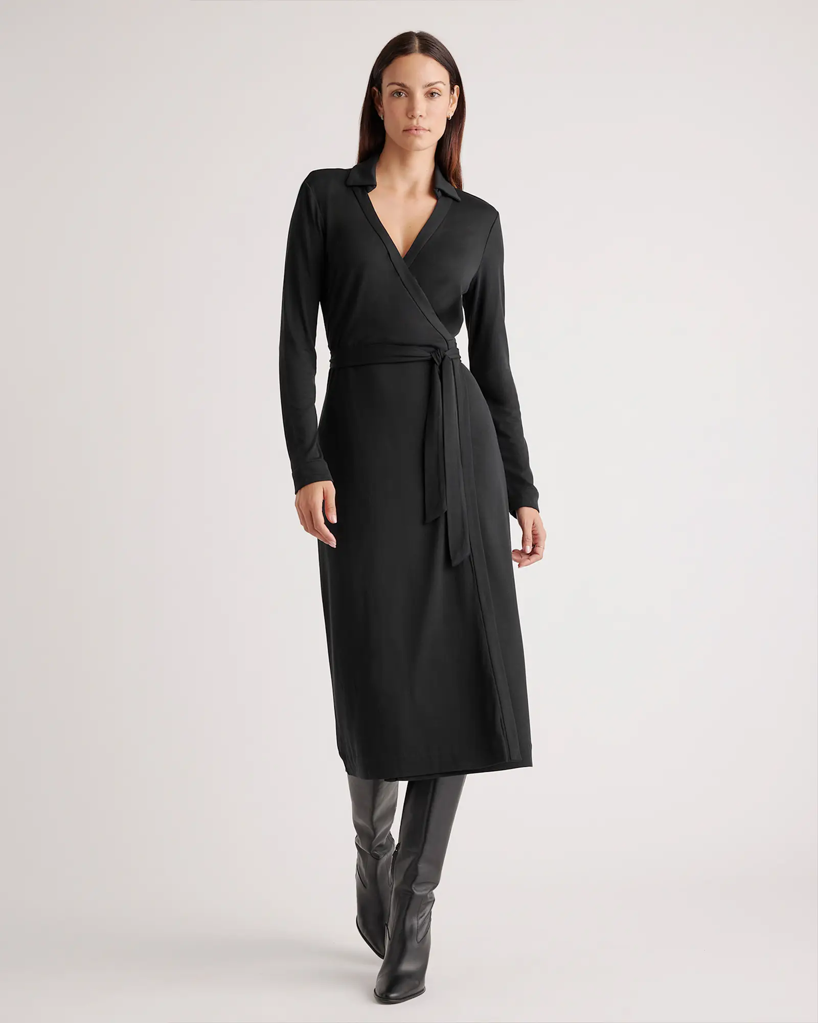 100% Silk Jersey Wrap Dress