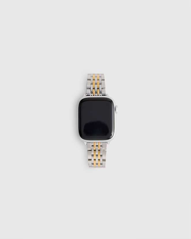 Silver/Gold Stainless Steel Slim Bracelet Smartwatch Band