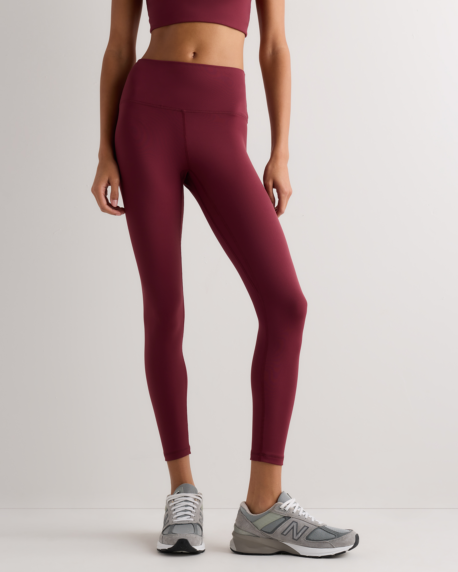 Burgundy Red Legging sculptant à taille haute