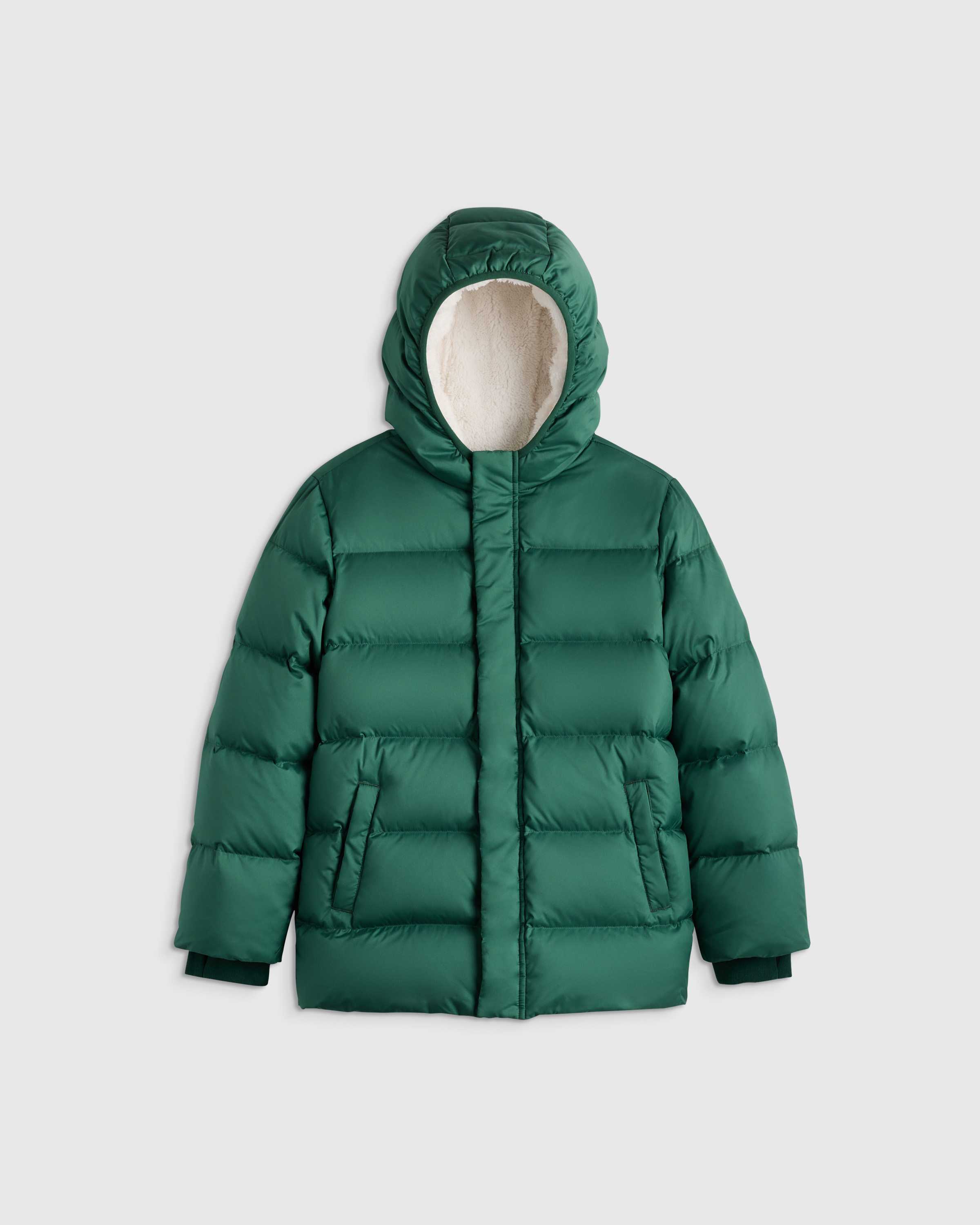 Dark Green Heavyweight Down Puffer Coat
