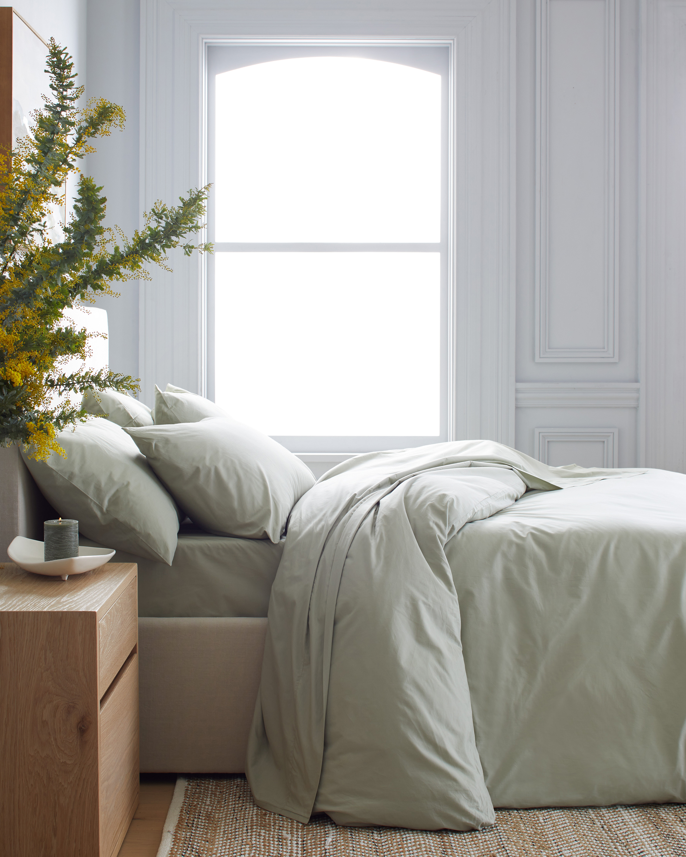 Classic Organic Percale Sheet Set Sage - King