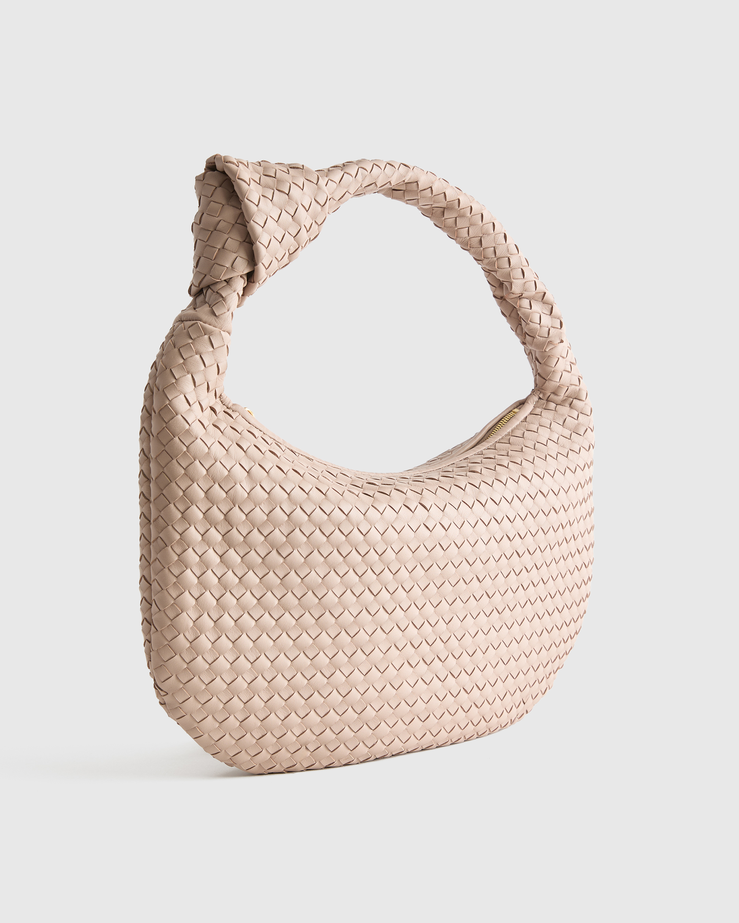 Italian Leather Handwoven Slouchy Shoulder Bag