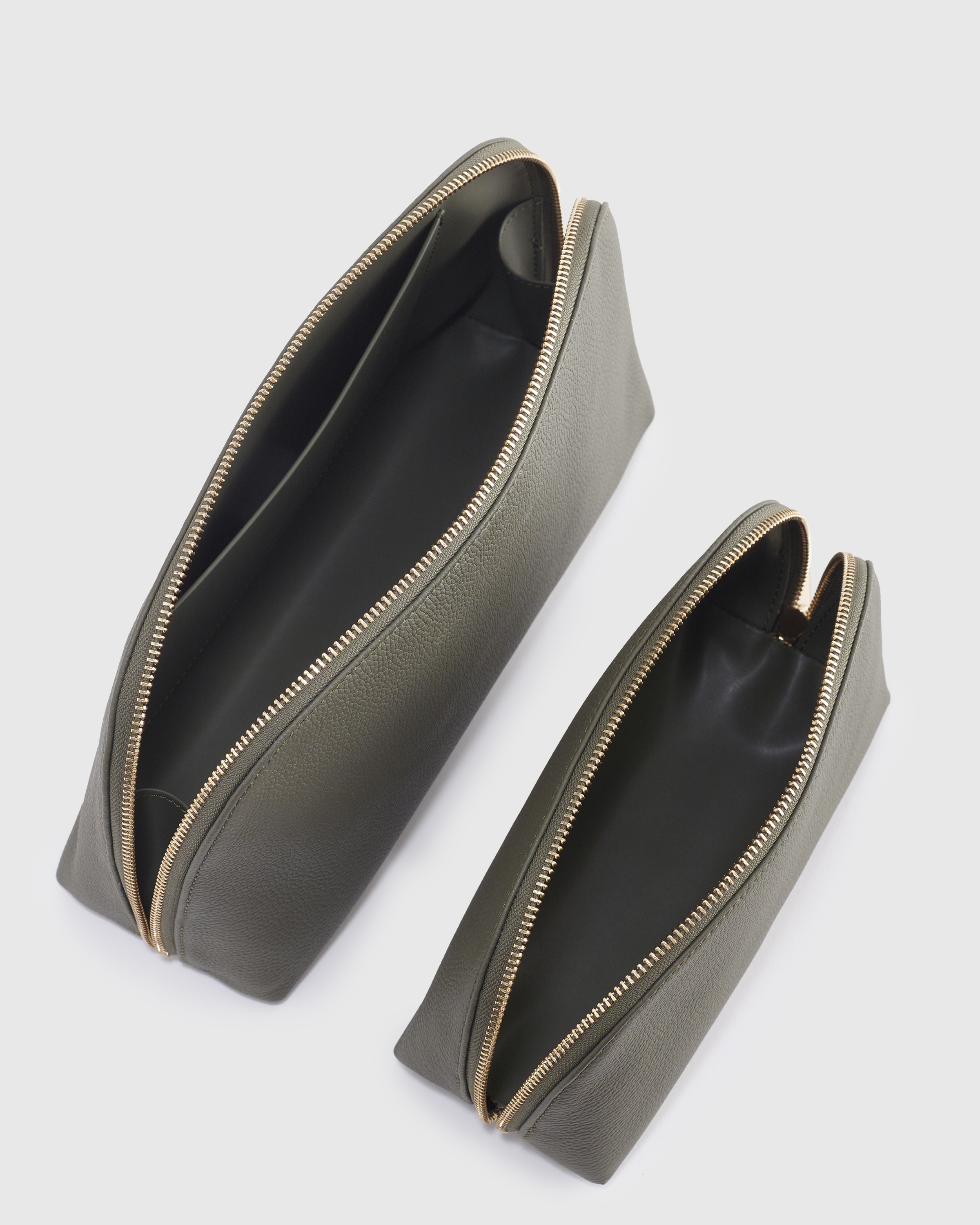 Italian Leather Pouch Travel Set - Thumbnail 3