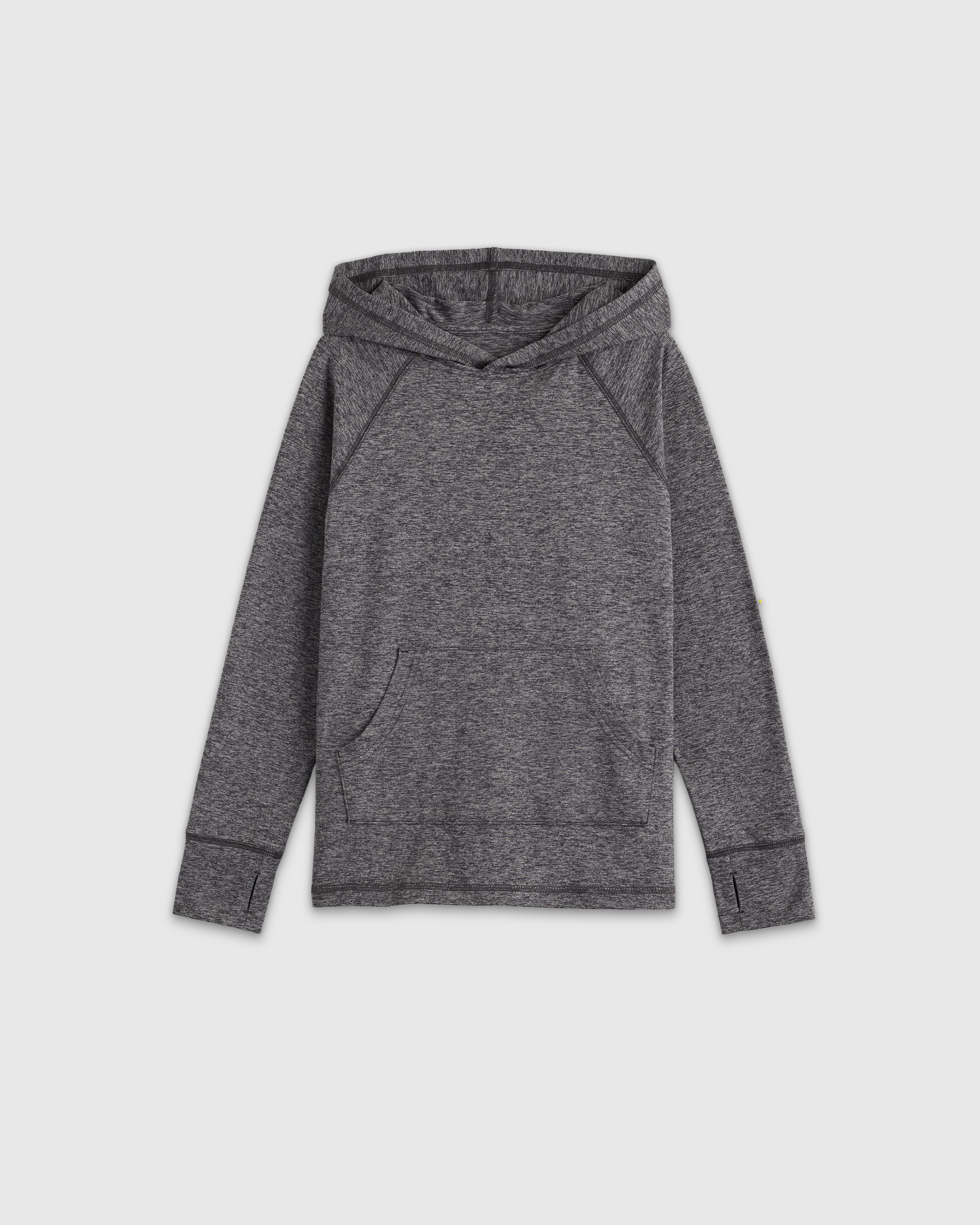 Heather Grey Flowknit Pullover Hoodie