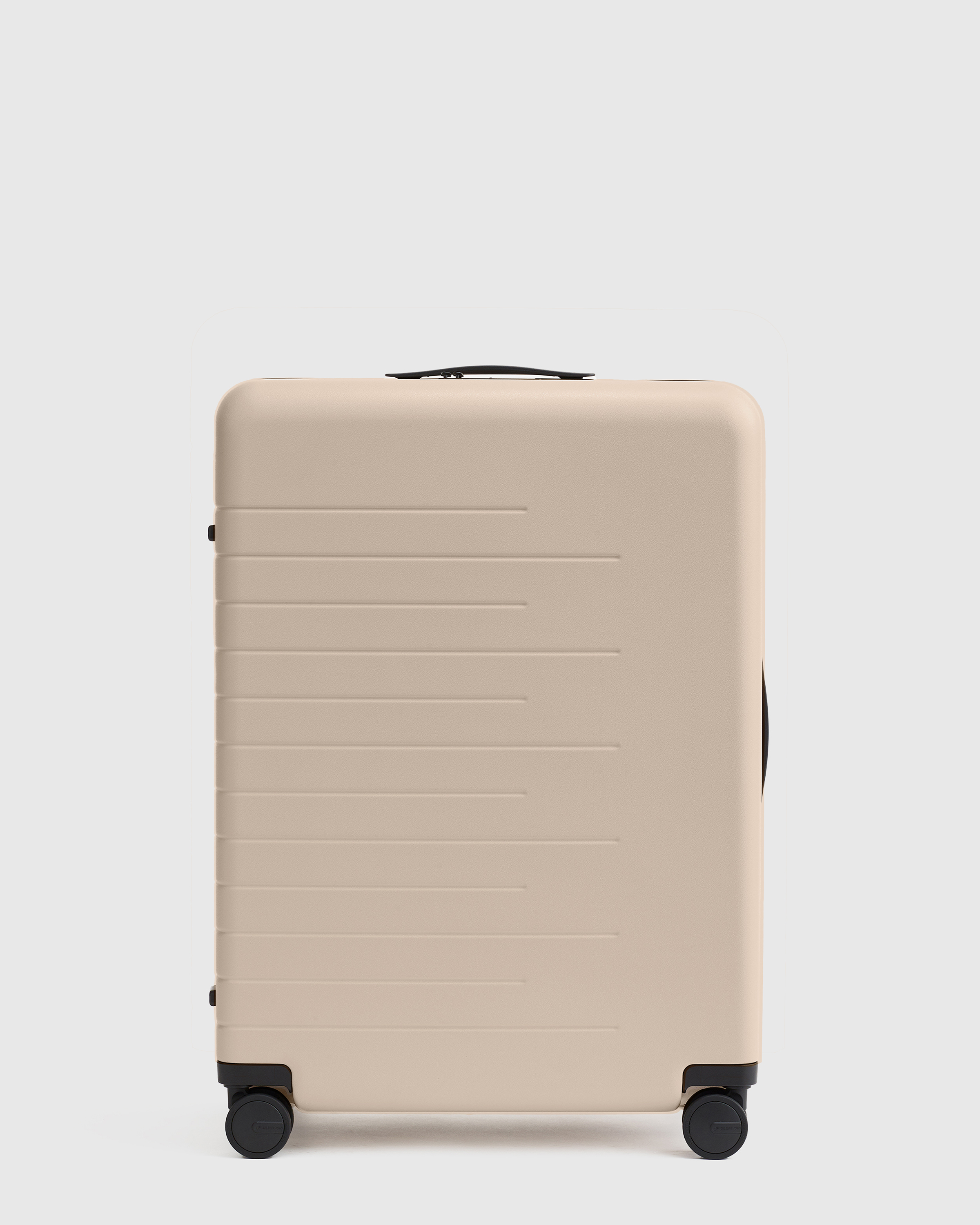 Tan Medium Check-In Suitcase