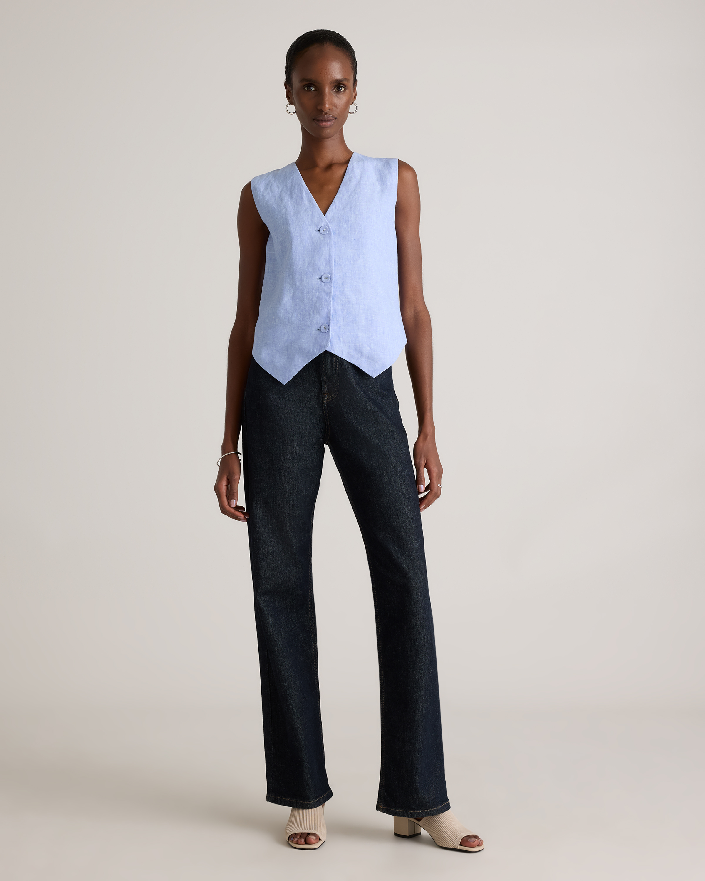 100% European Linen Vest