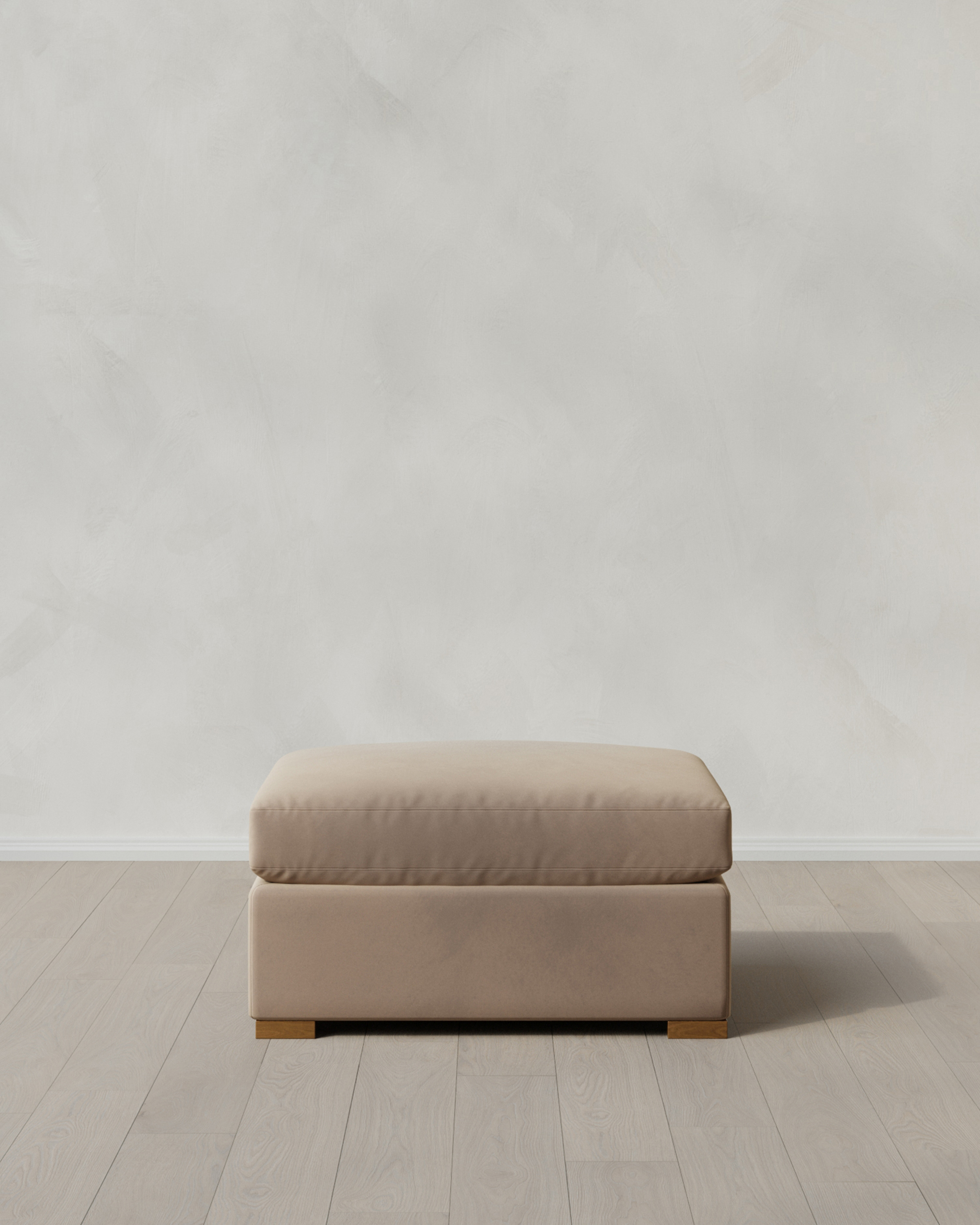 Hollis Slope Arm Ottoman 37in Performance Velvet Taupe