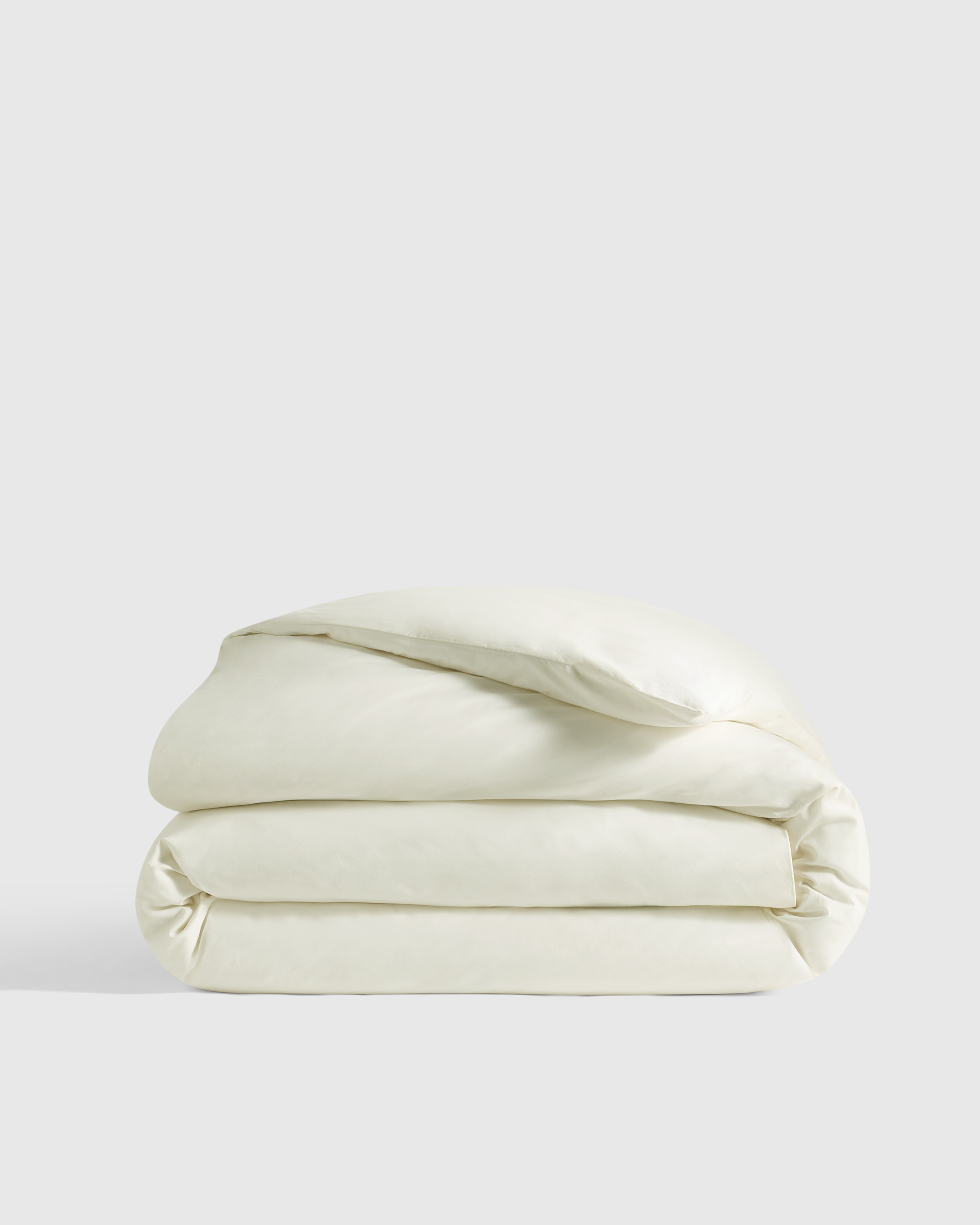 Ivory Classic Organic Percale Duvet Cover