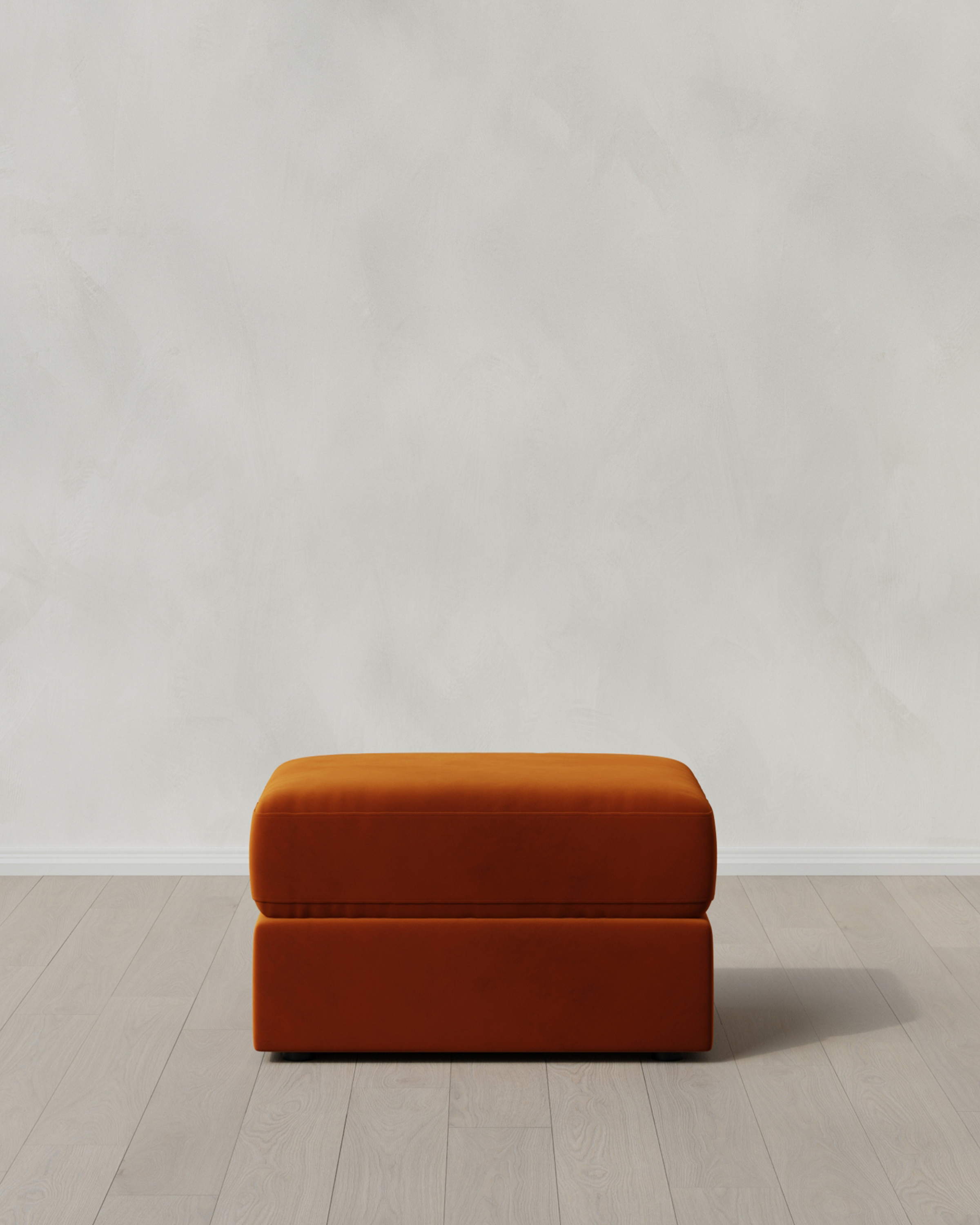Rust Ashford Deep Seat Ottoman in Performance Velvet