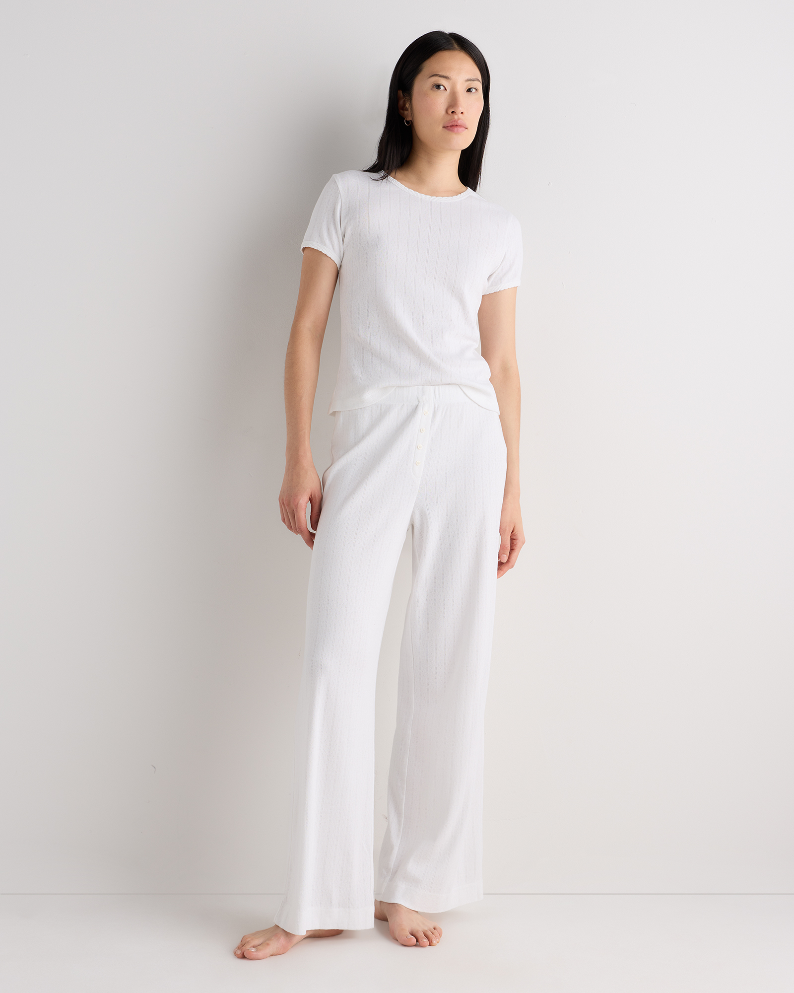 Organic Cotton Pointelle Pajama Set