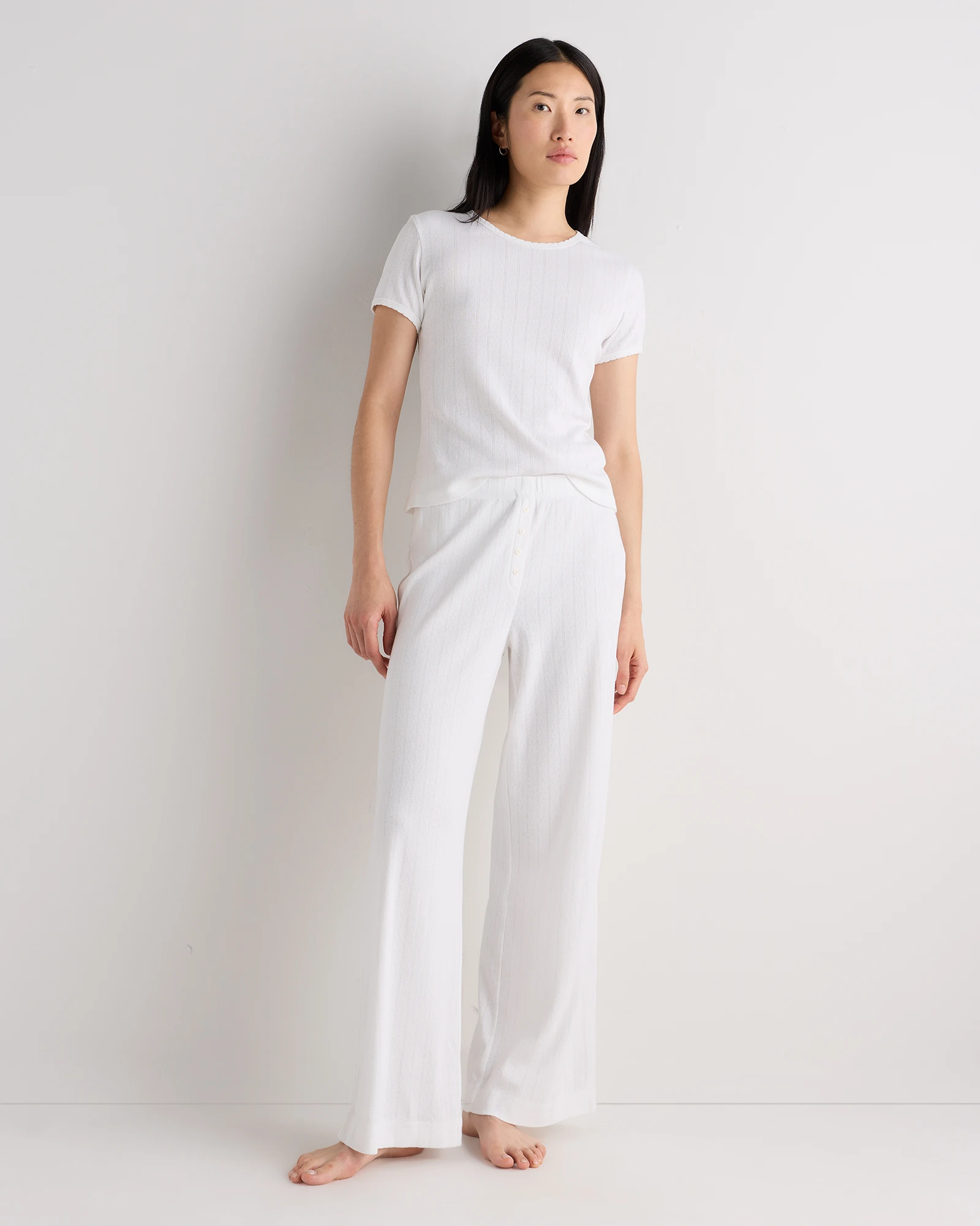 Organic Cotton Pointelle Pajama Set