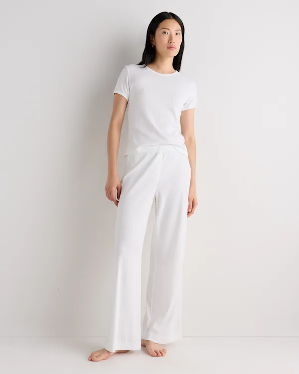 Organic Cotton Pointelle Pajama Set