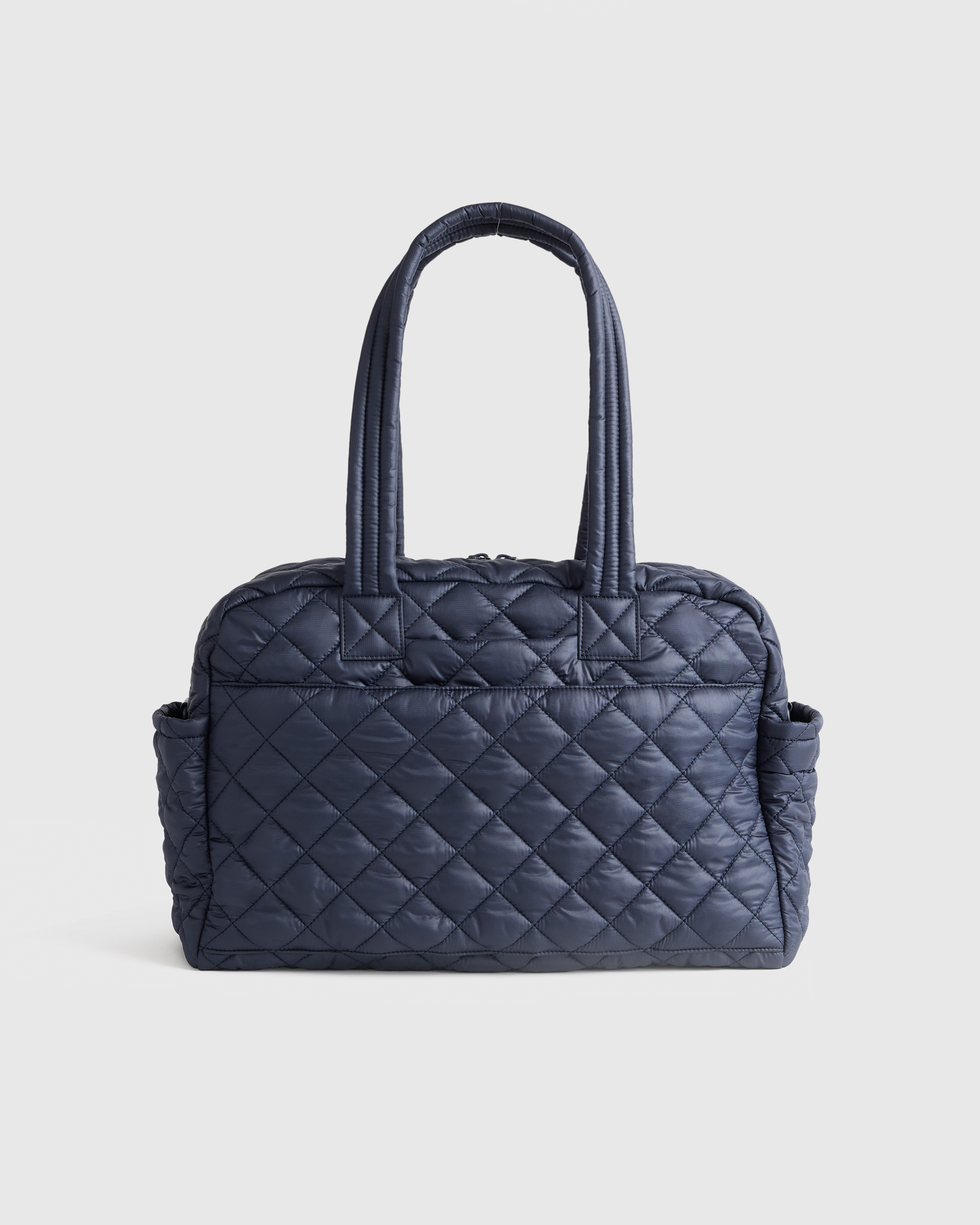Quilted Duffle Bag in Navy