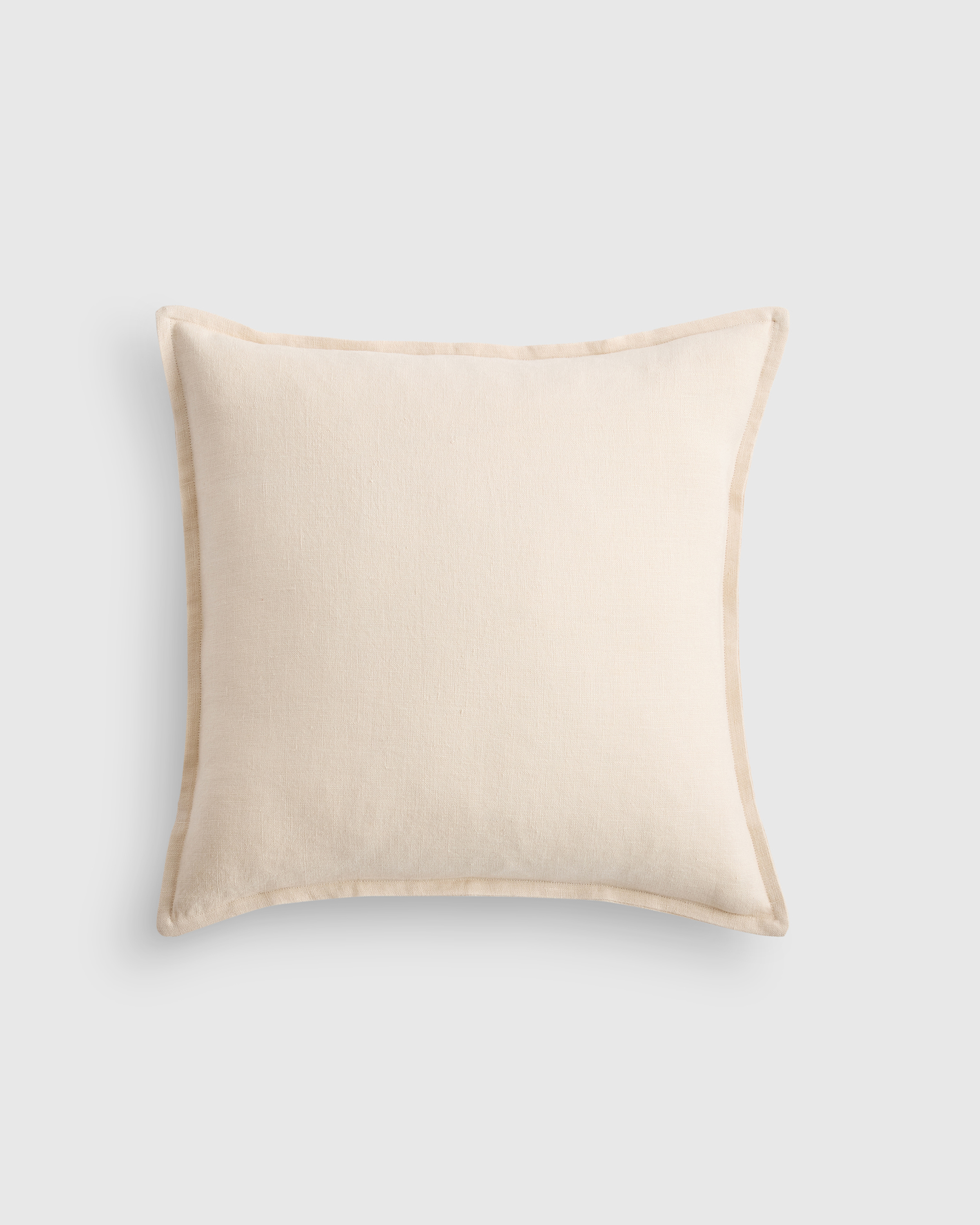 Natural European Linen Flange Edge Pillow Cover