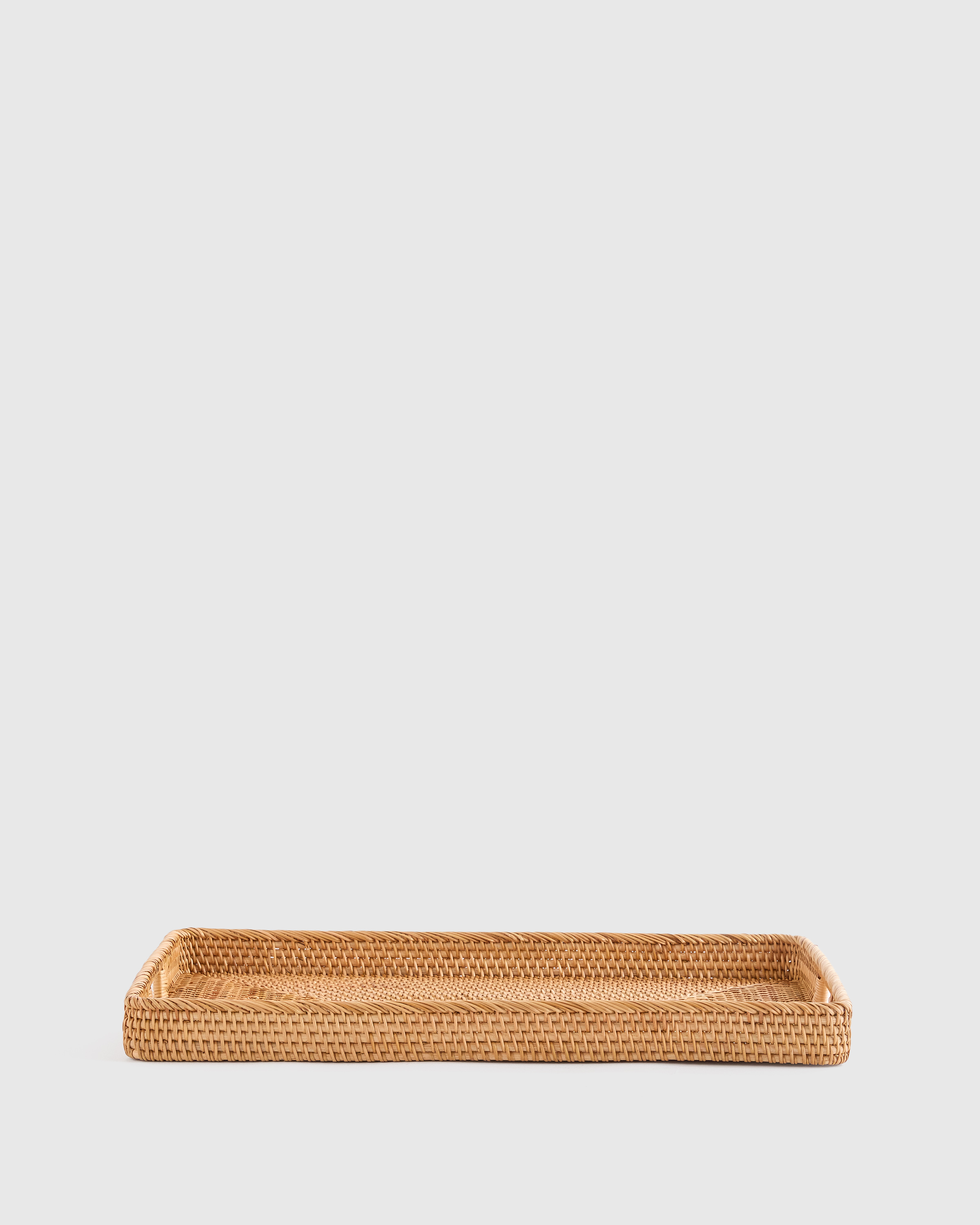 Natural Handwoven Rattan Rectangular Tray
