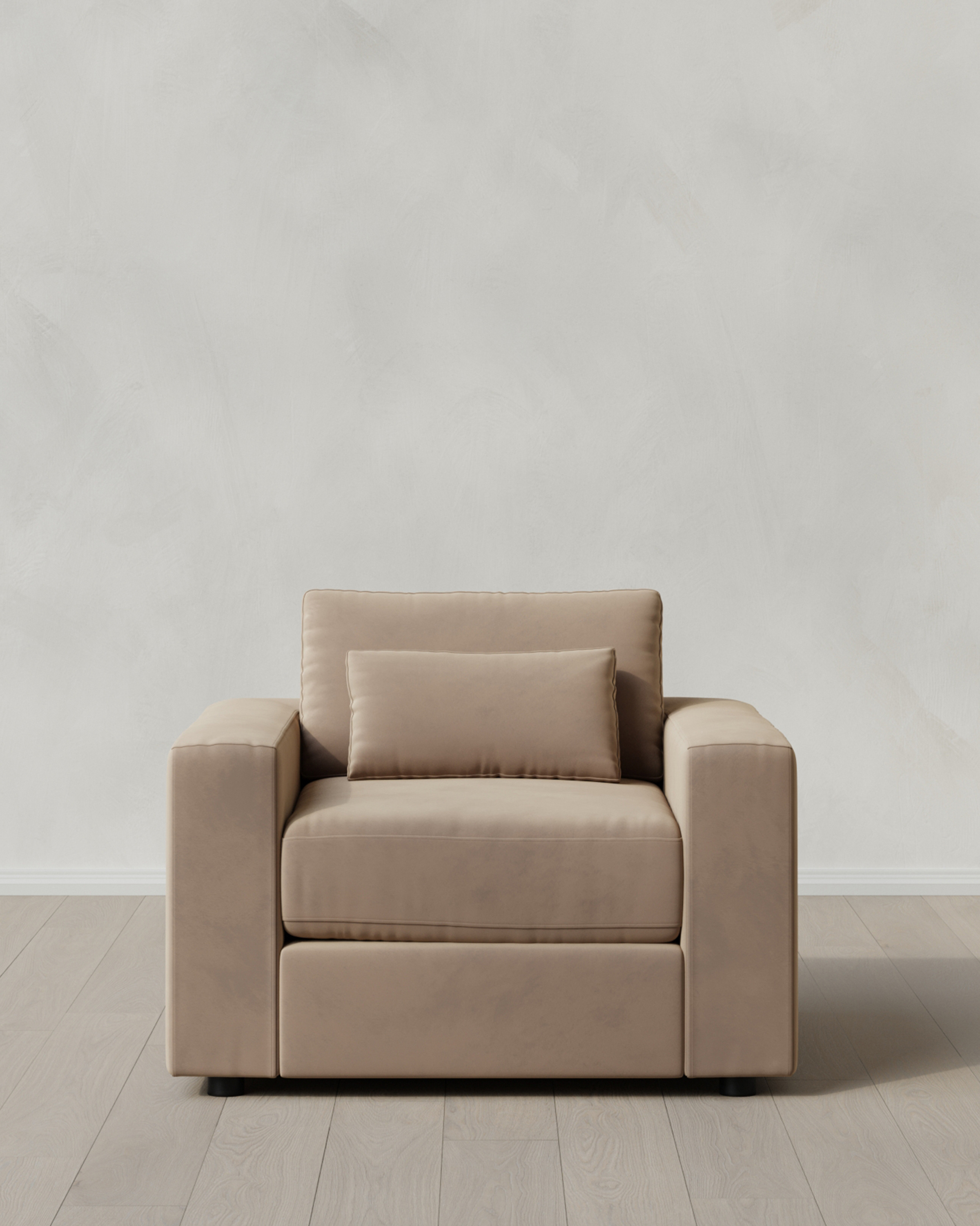 Taupe Ashford Deep Seat Chair and a Half in Performance Velvet