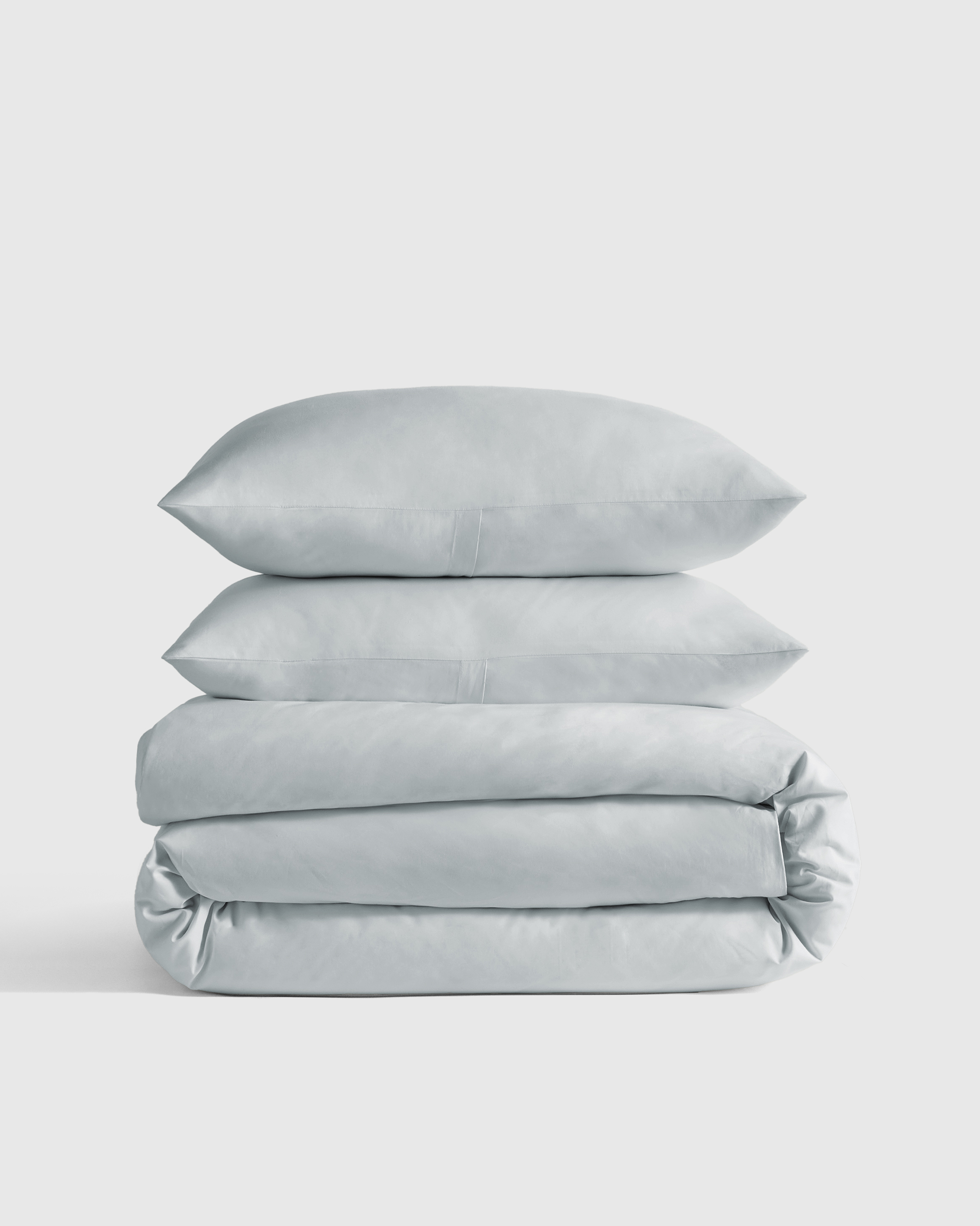 Mist Classic Organic Percale Duvet Cover Set