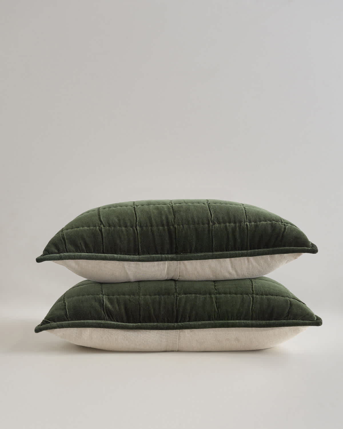 Cotton Velvet Quilted Sham Set