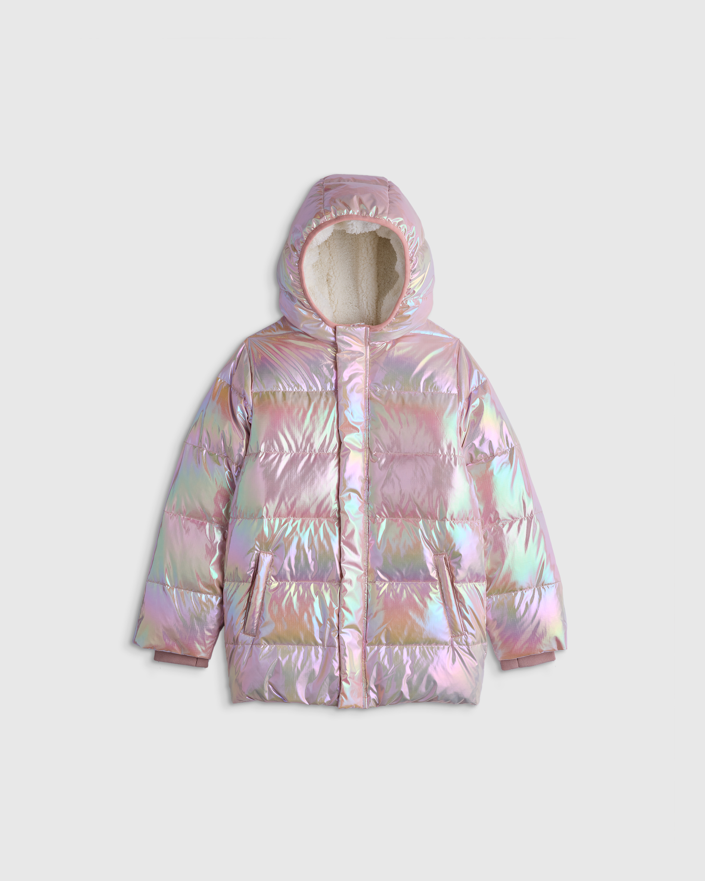 Iridescent Manteau matelassé en duvet épais