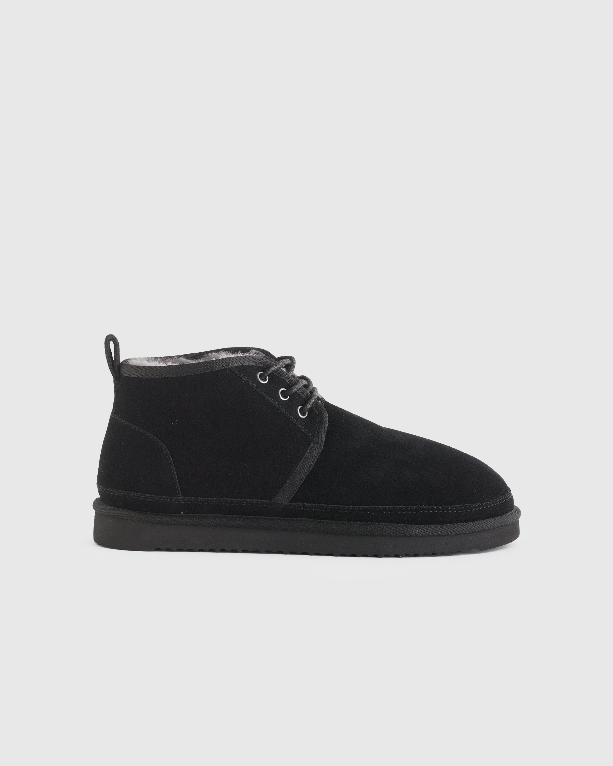 Black Australian Shearling Chukka Bootie