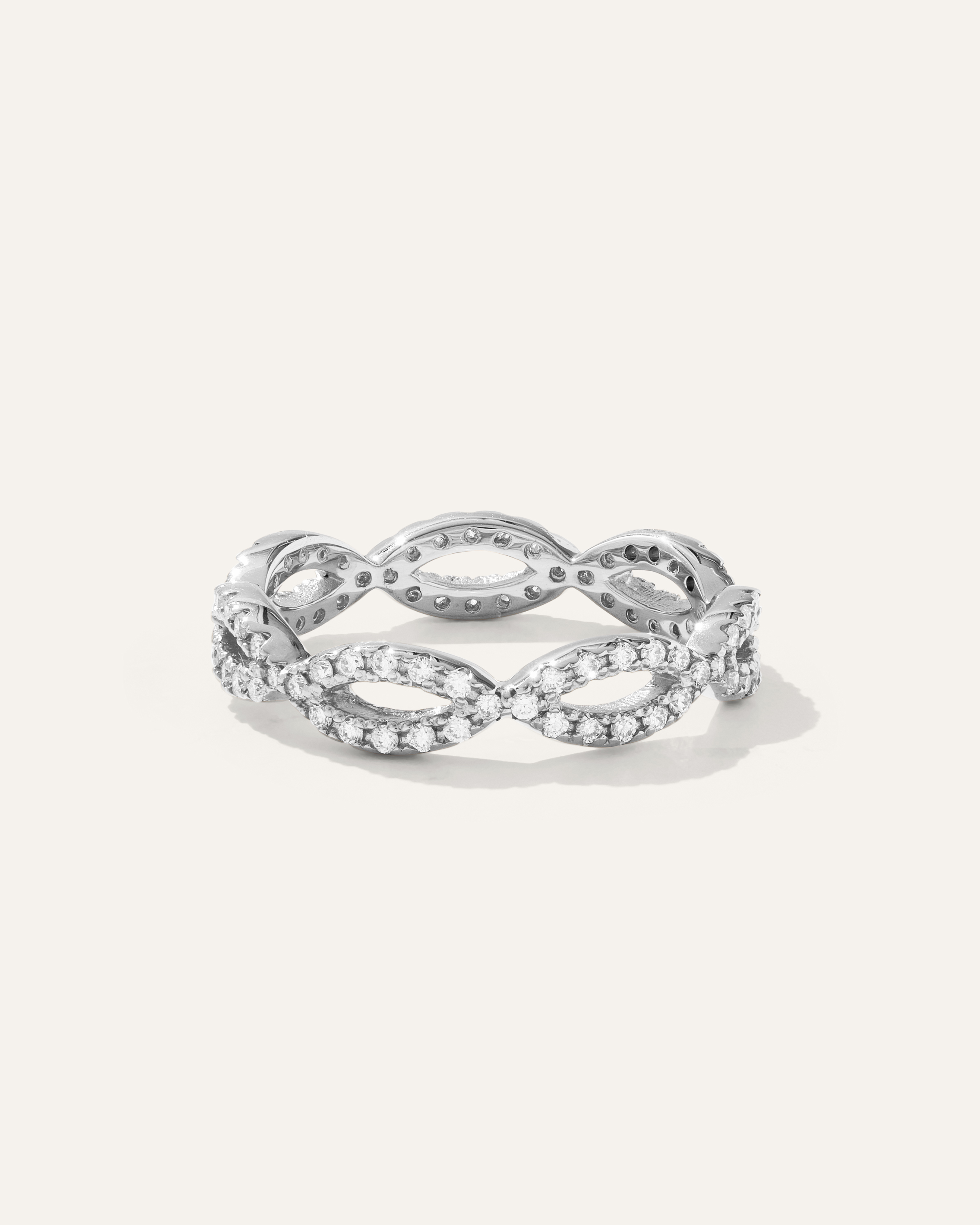 White Gold 14K Gold Diamond Infinity Band