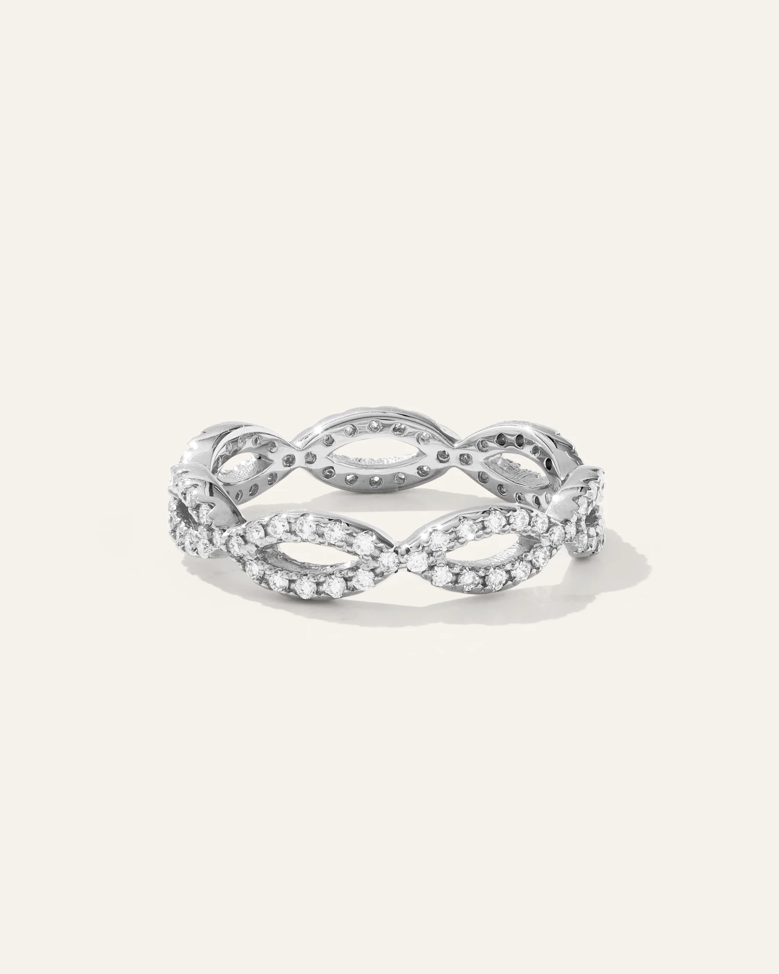 14K Gold Diamond Infinity Band