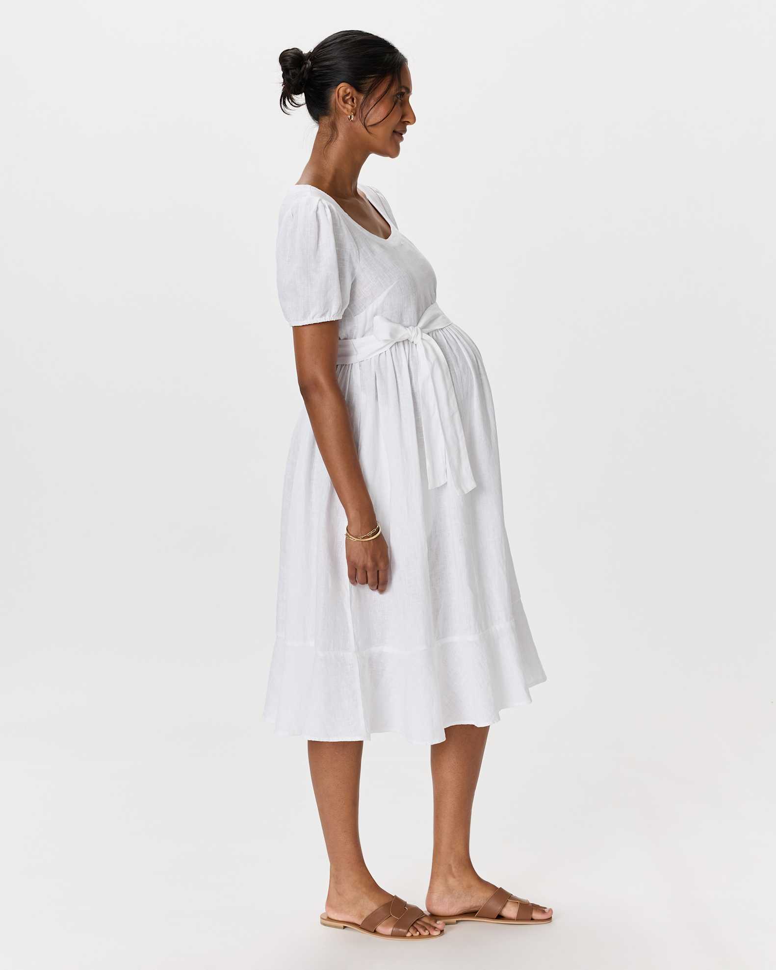 midi white maternity dress NWT Hatch The Carolina Dress White Size 2 Medium Maternity Cotton Midi Summer