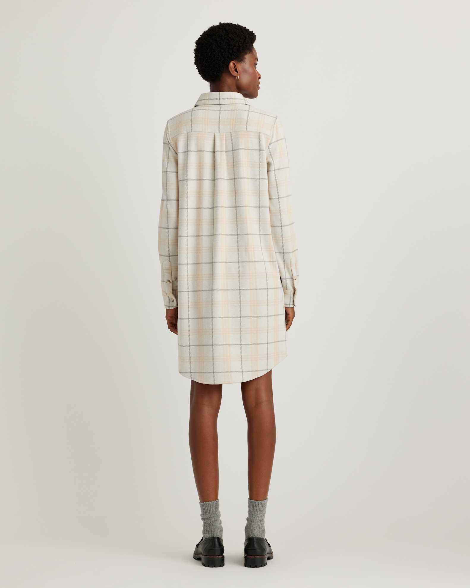 sweatshirt shirt dress Bree - / Graceful Blue- SizeS Enjoy the comfort even more knowing its made with premium organic Pima cotton and fair trade practices. Stretch Sweater Fleece Shirt Dress