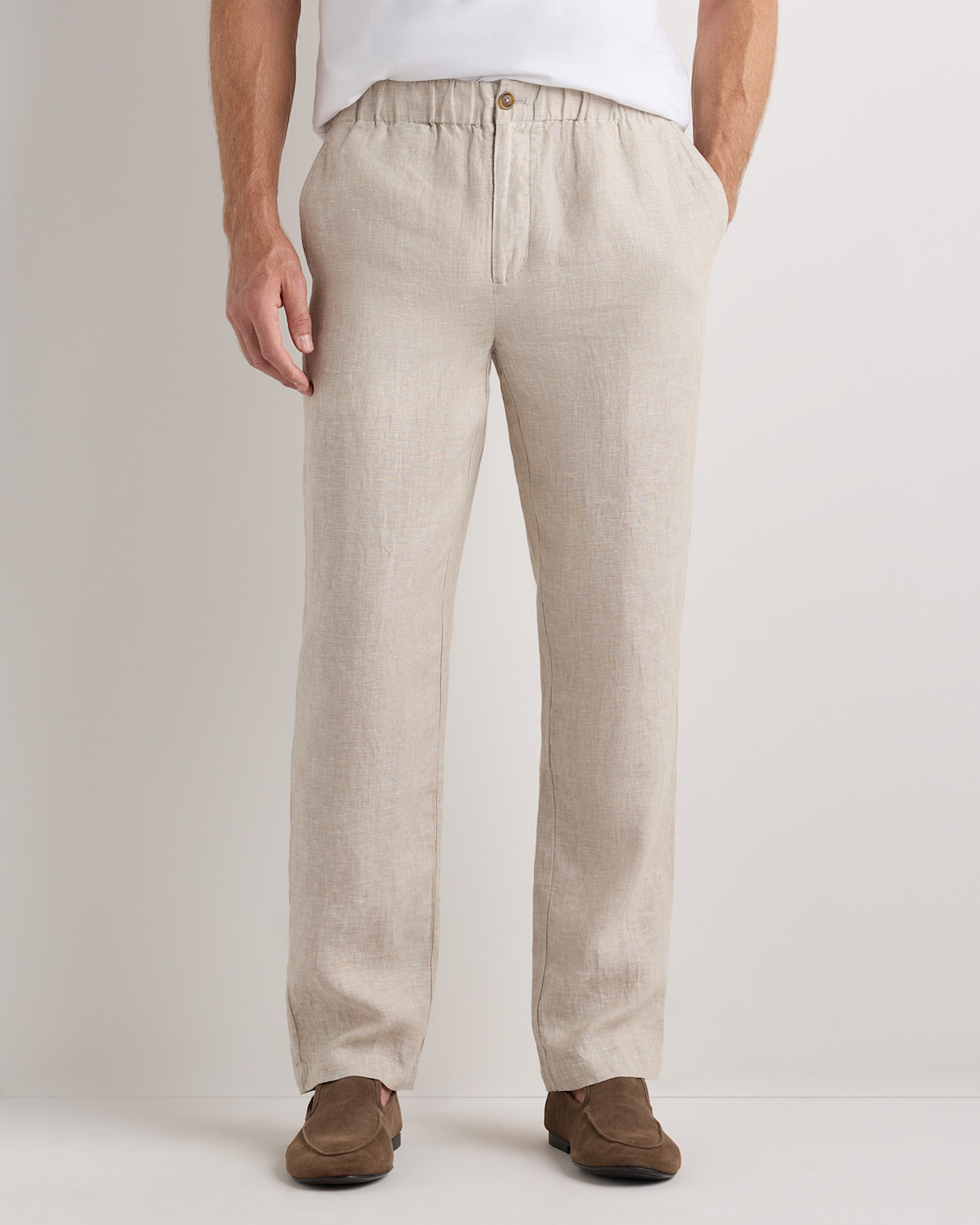 Quince Men's 100% European Linen Pants in Flax