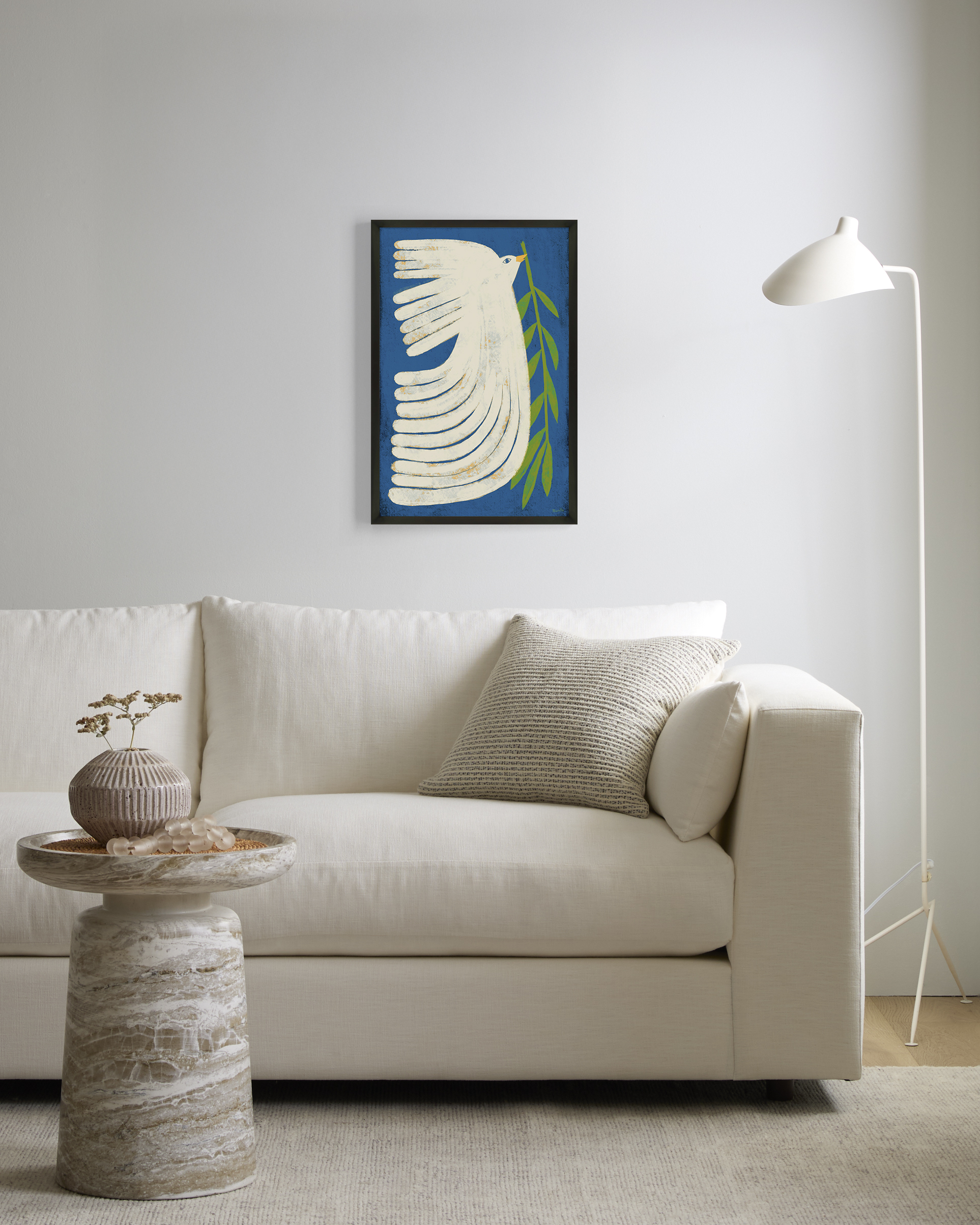 Peace Dove by Marco Marella Black 17.5x25