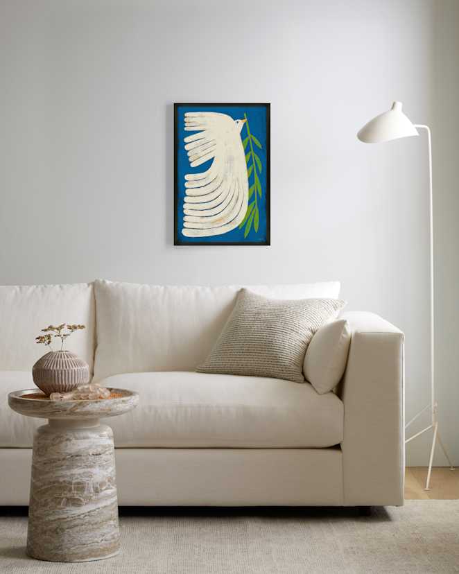 Peace Dove by Marco Marella Black 17.5x25