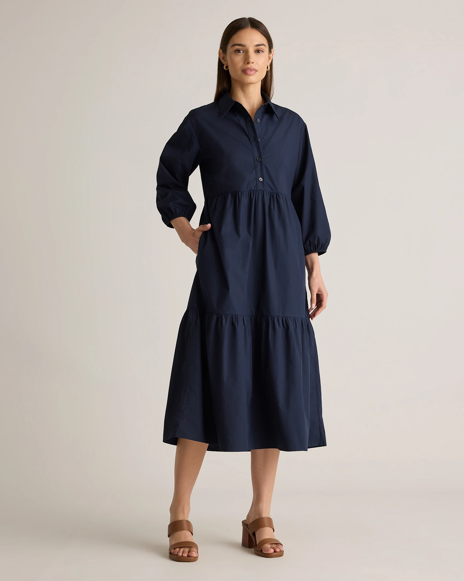 100% Organic Cotton Midi Tunic Dress