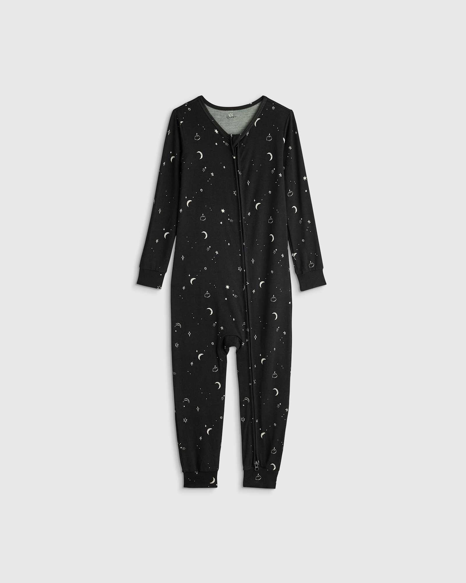 U--816 TODDLER Bamboo One Piece Pajama Night Sky 16525 CROPPED