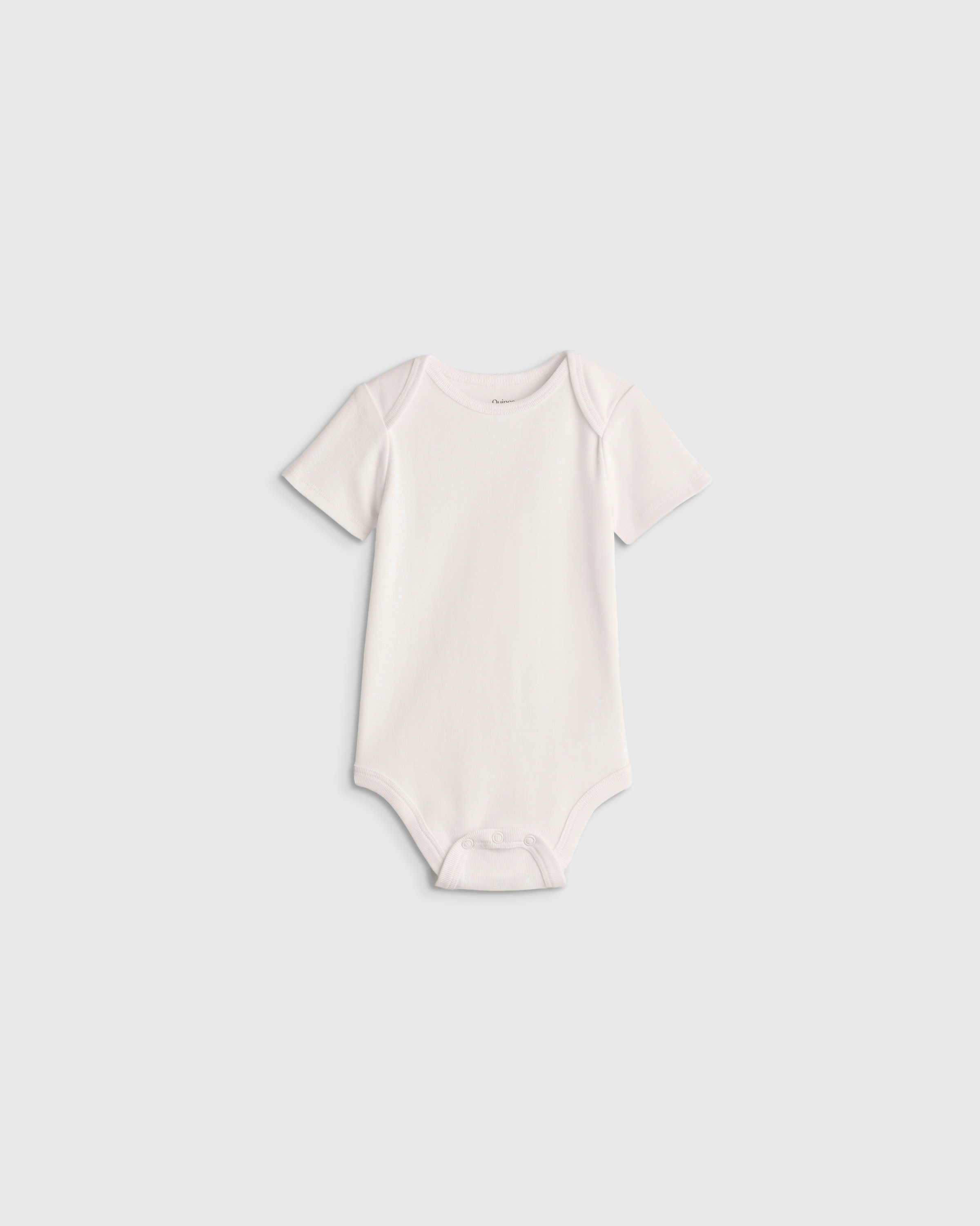 Quince Short Sleeve Bodysuit In White